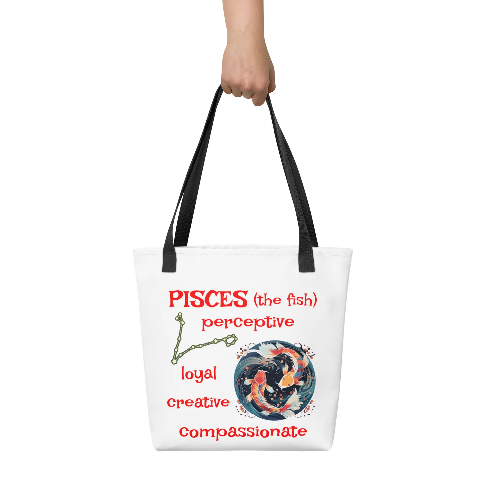 Pisces the Fish AOP Tote bag