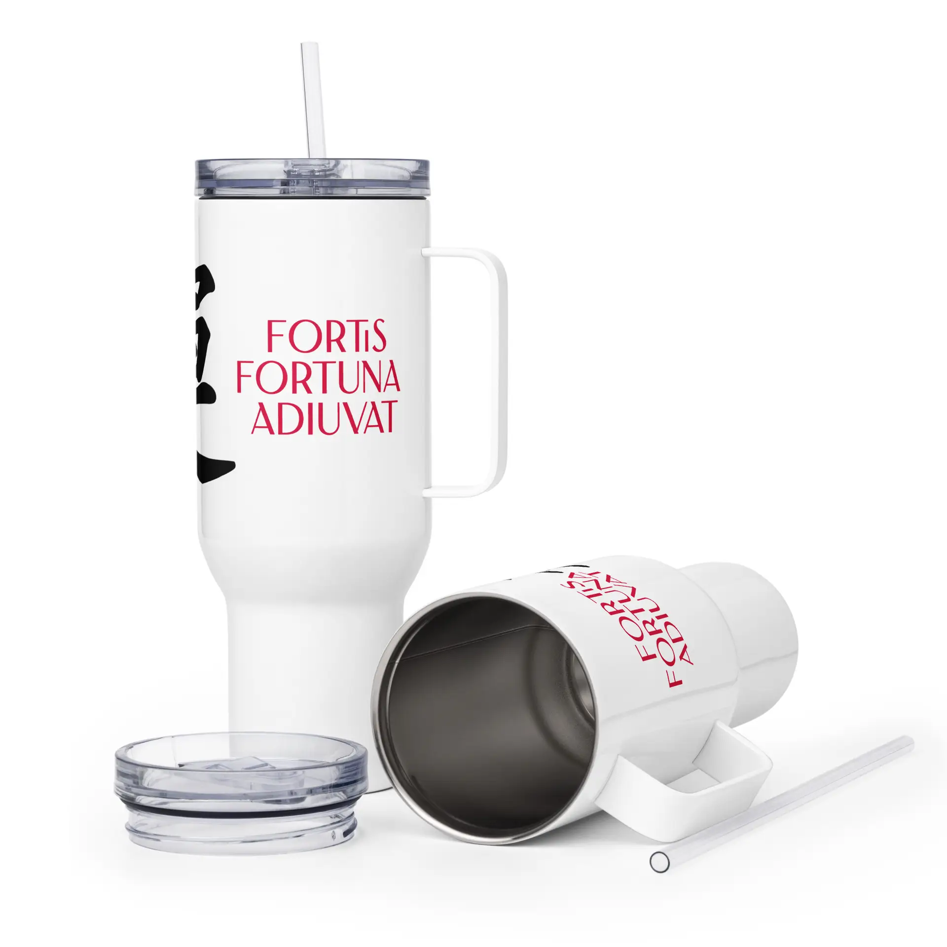 Fortis Fortuna Adiuvat Travel mug with a handle