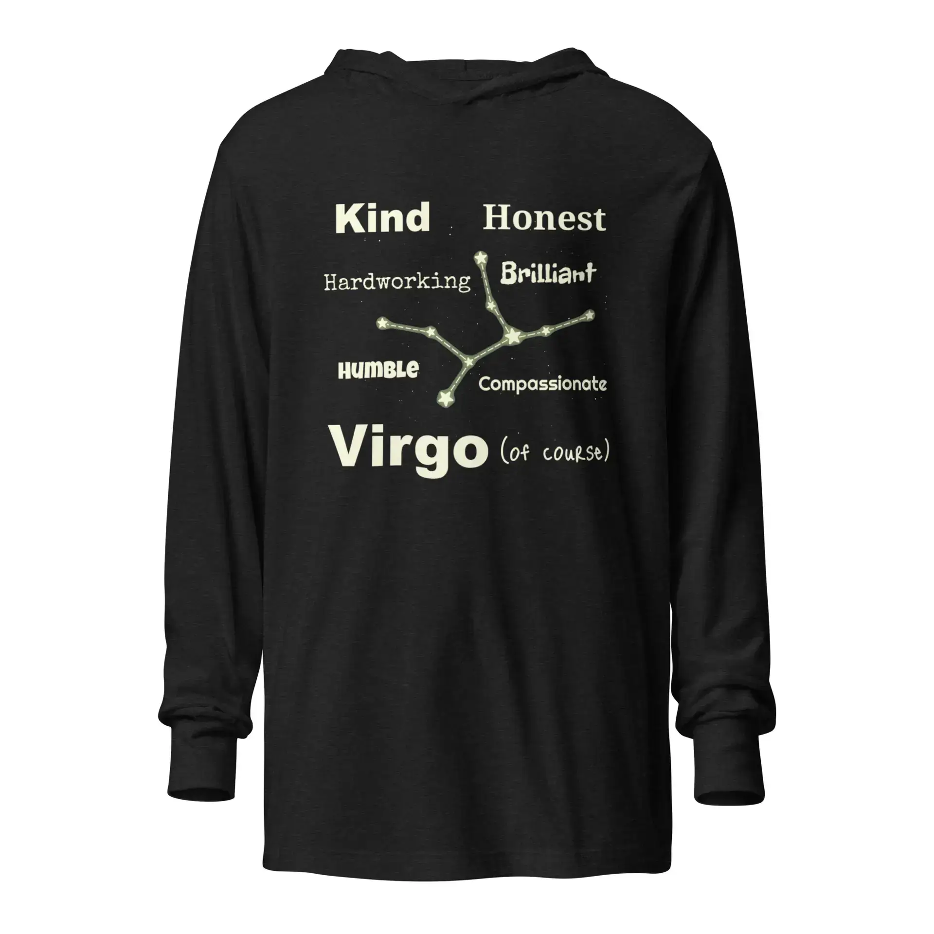 Virgo of Course Hooded long-sleeve tee