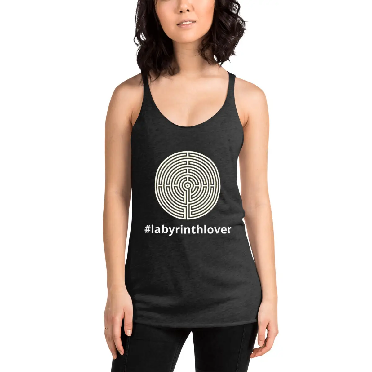 Labyrinth Chartres labyrinth #labyrinthlover Women's Racerback Tank