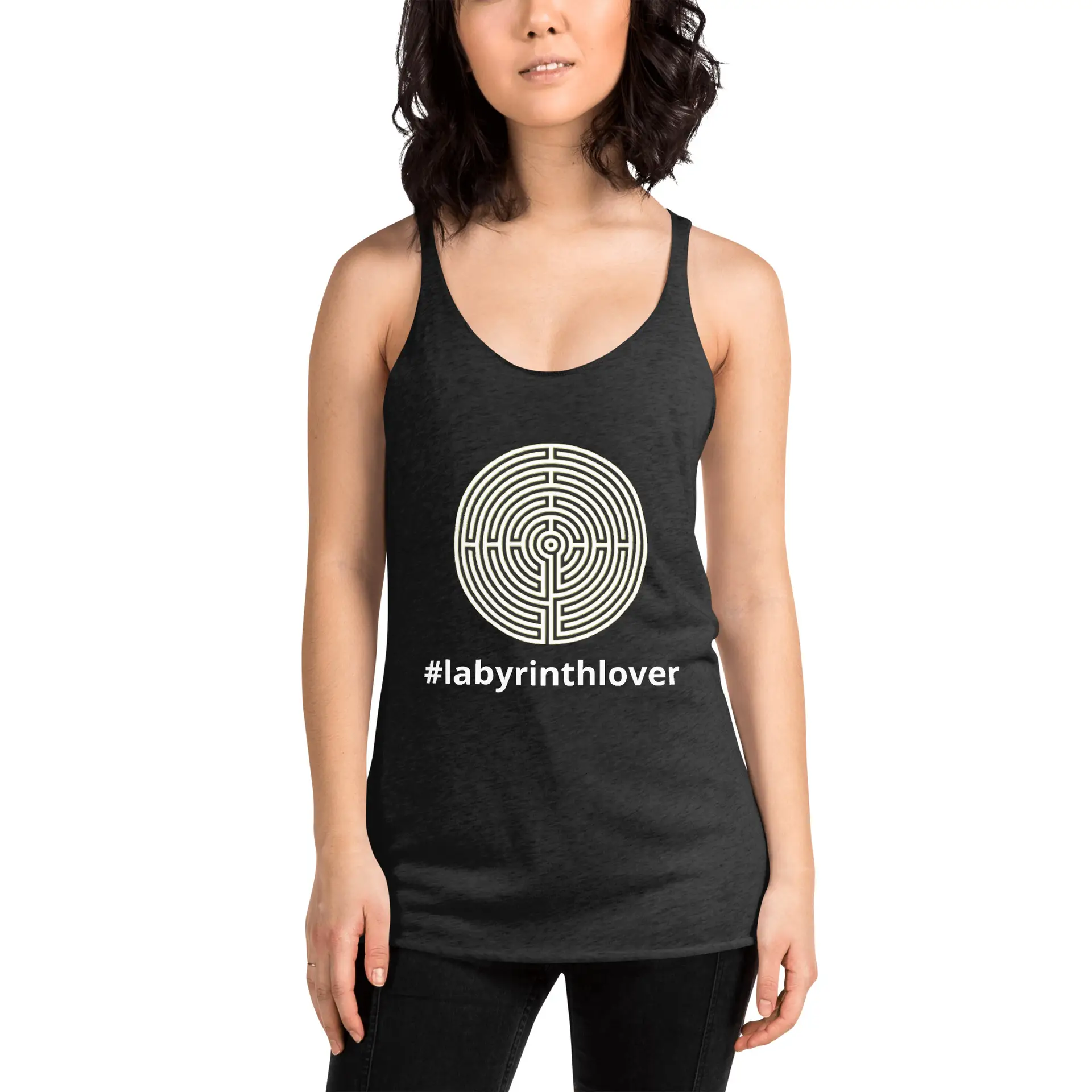 Labyrinth Chartres labyrinth #labyrinthlover Women's Racerback Tank