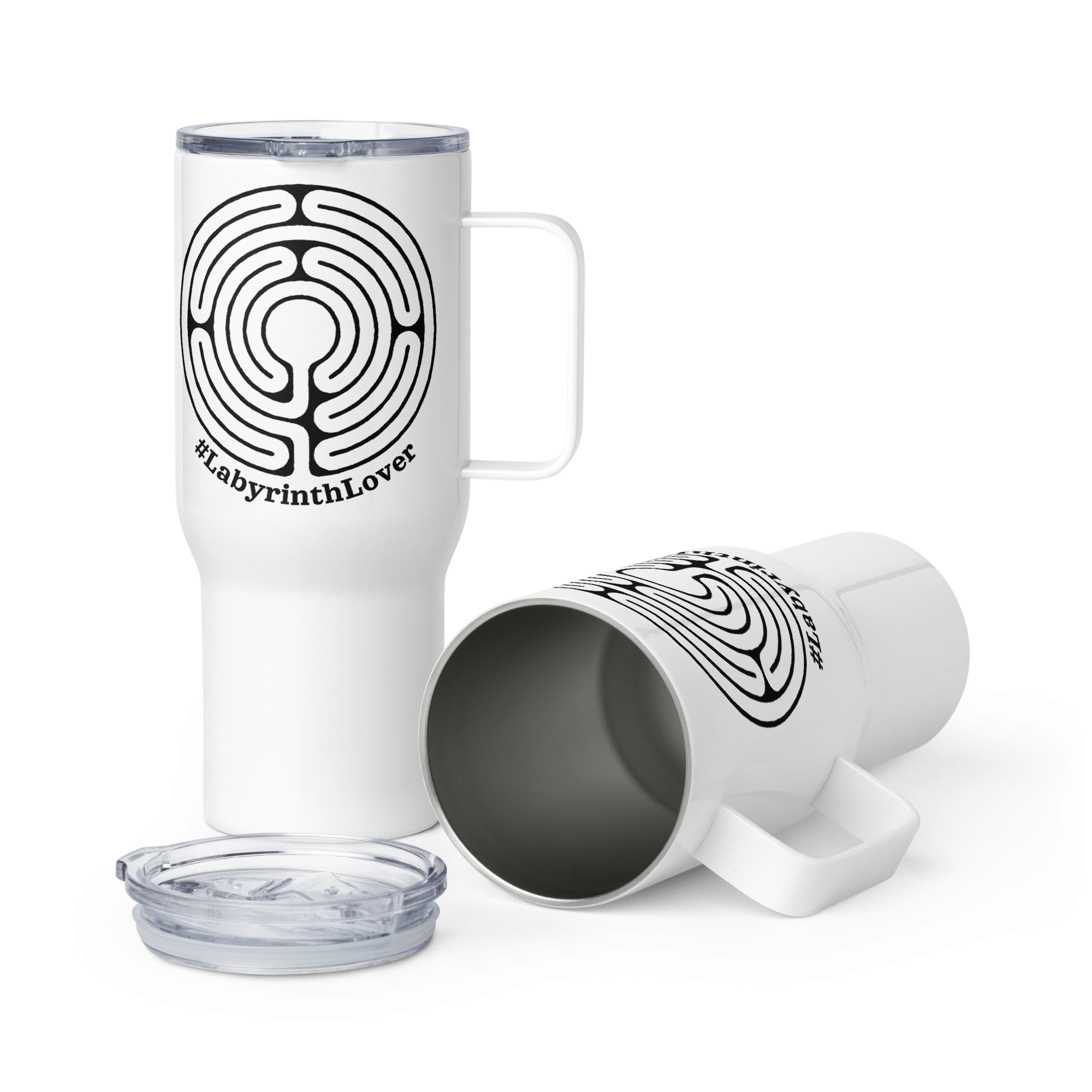 Labyrinth abingdon labyrinth #labyrinthlover Travel mug-with-a-handle-white-25-oz-front-6a3fc7398e655