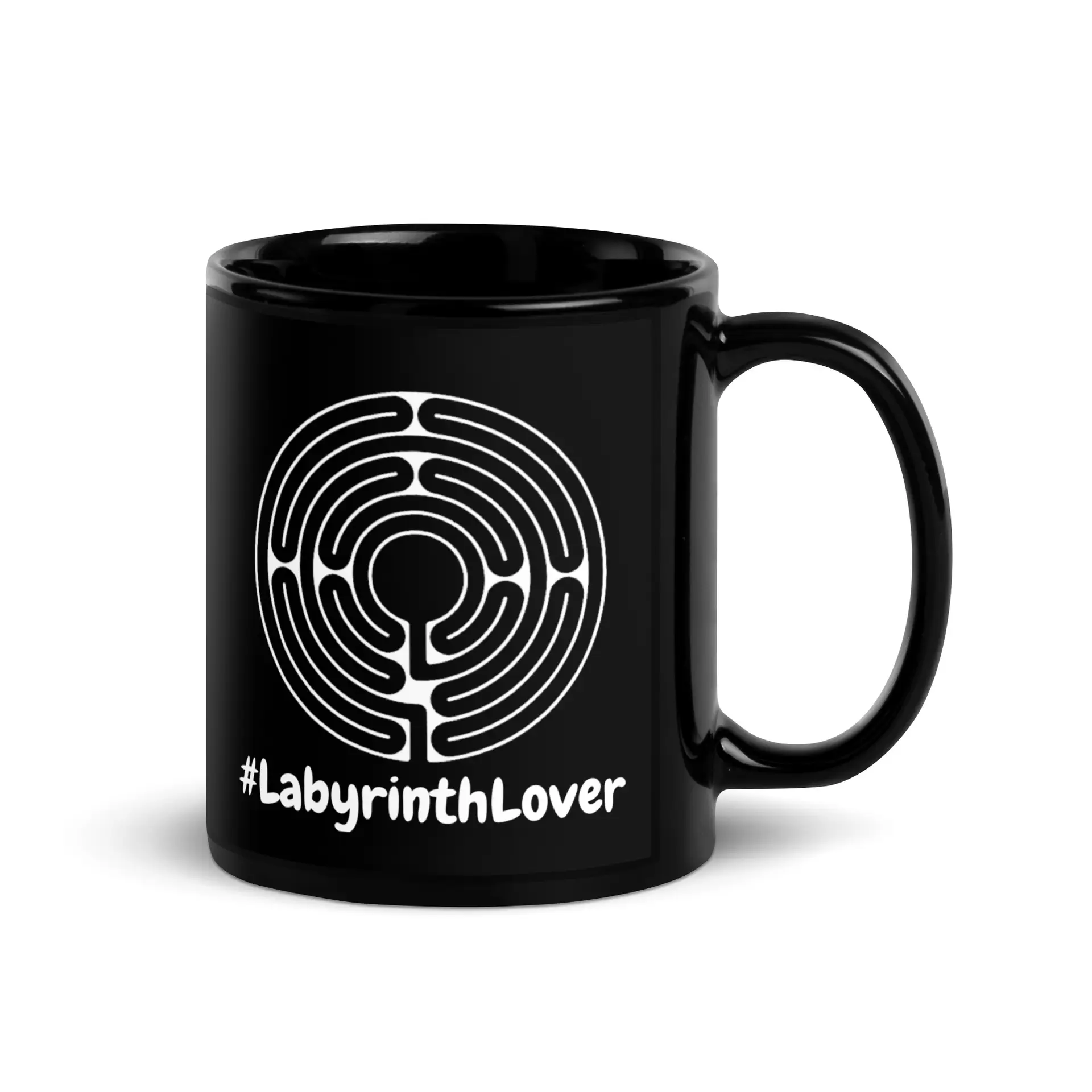 Labyrinth Santa Rosa Labyrinth #labyrinthlover Black Glossy Mug