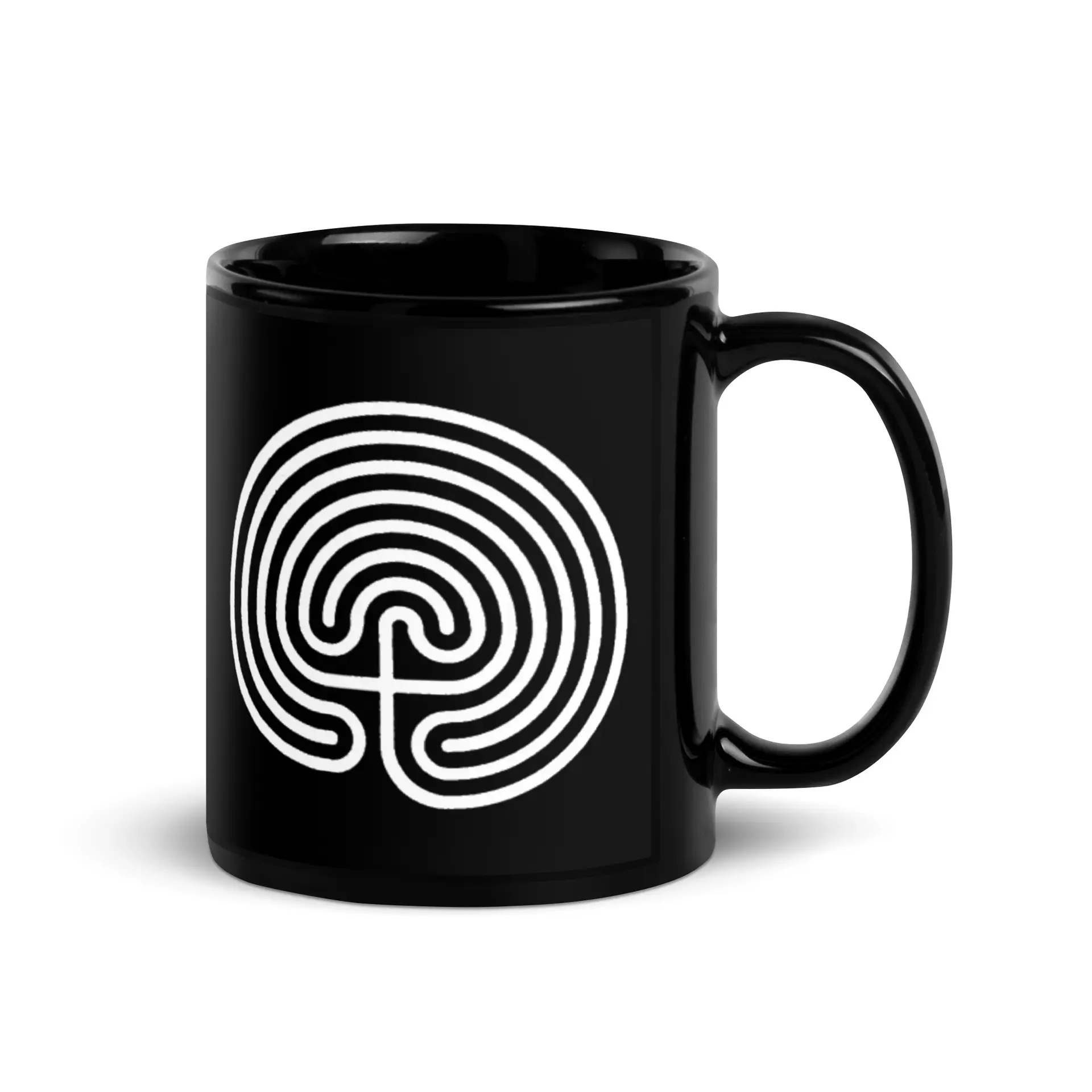 Labyrinth Classical Labyrinth Black Glossy Mug