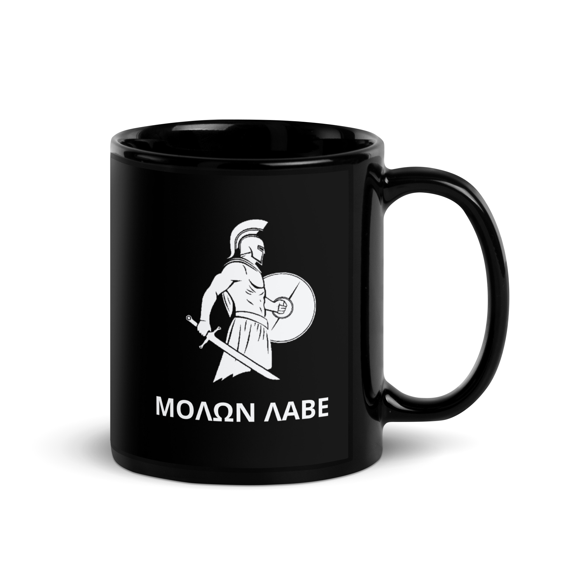 Molon Labe Spartan Black Glossy Mug