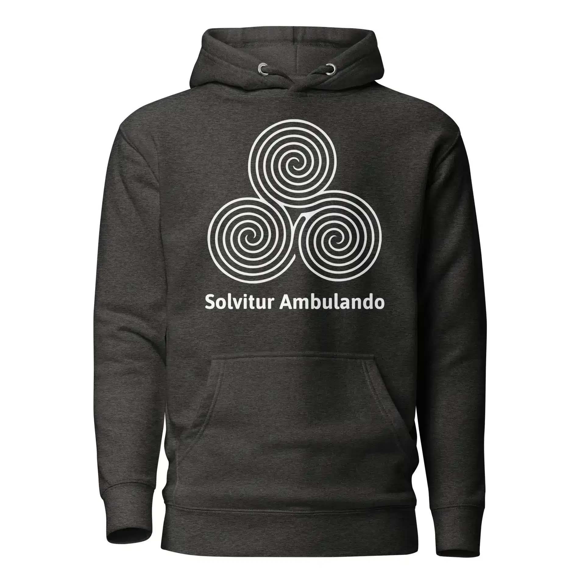Labyrinth Triple Spiral Labyrinth Solvitur Ambulando Unisex Hoodie