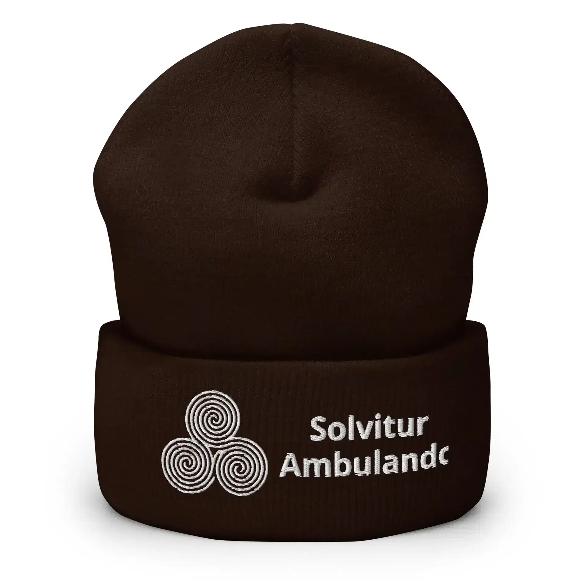 Labyrinth Triple Spiral Labyrinth Solvitur Ambulando Cuffed Beanie