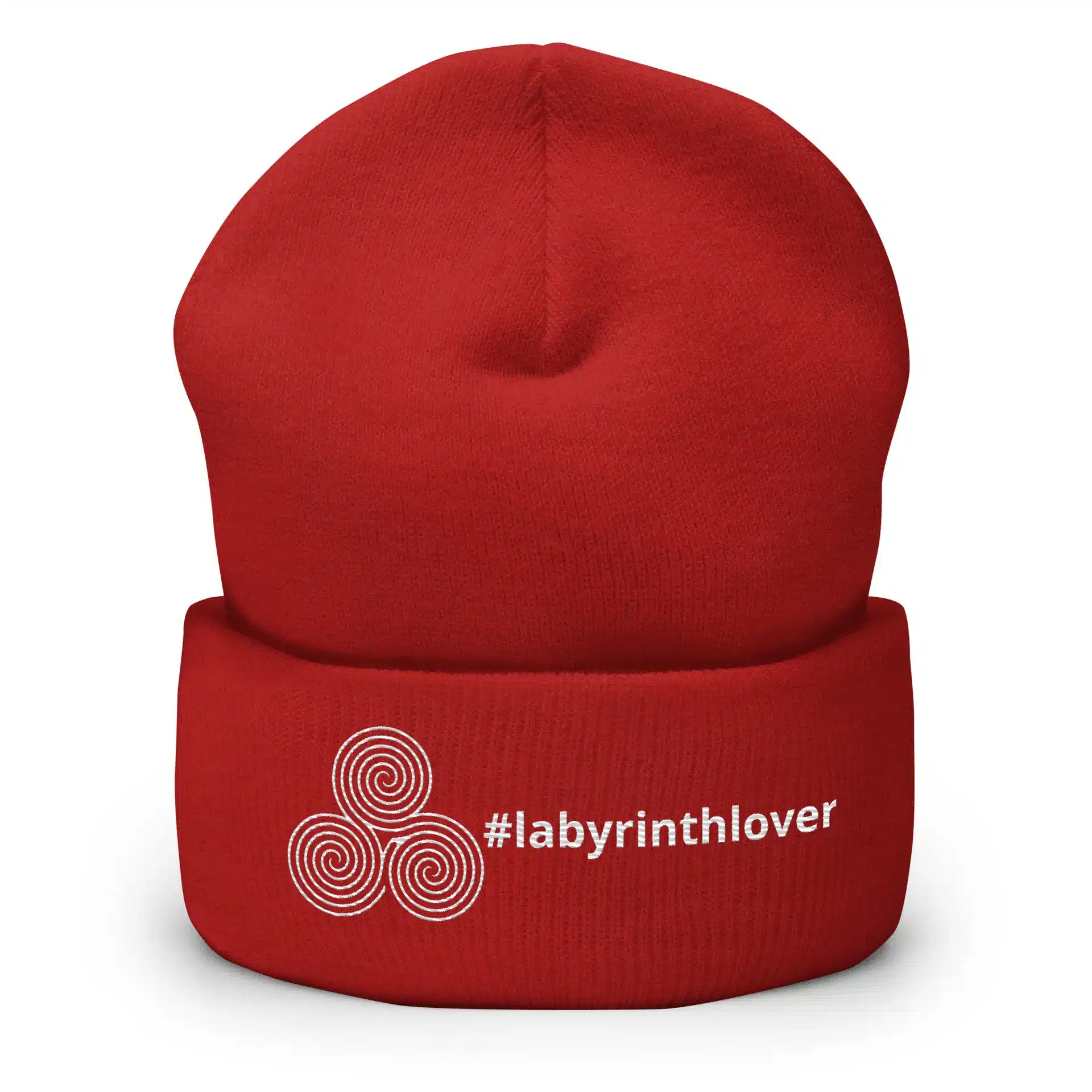 Labyrinth Triple Spiral Labyrinth #labyrinthlover Cuffed Beanie