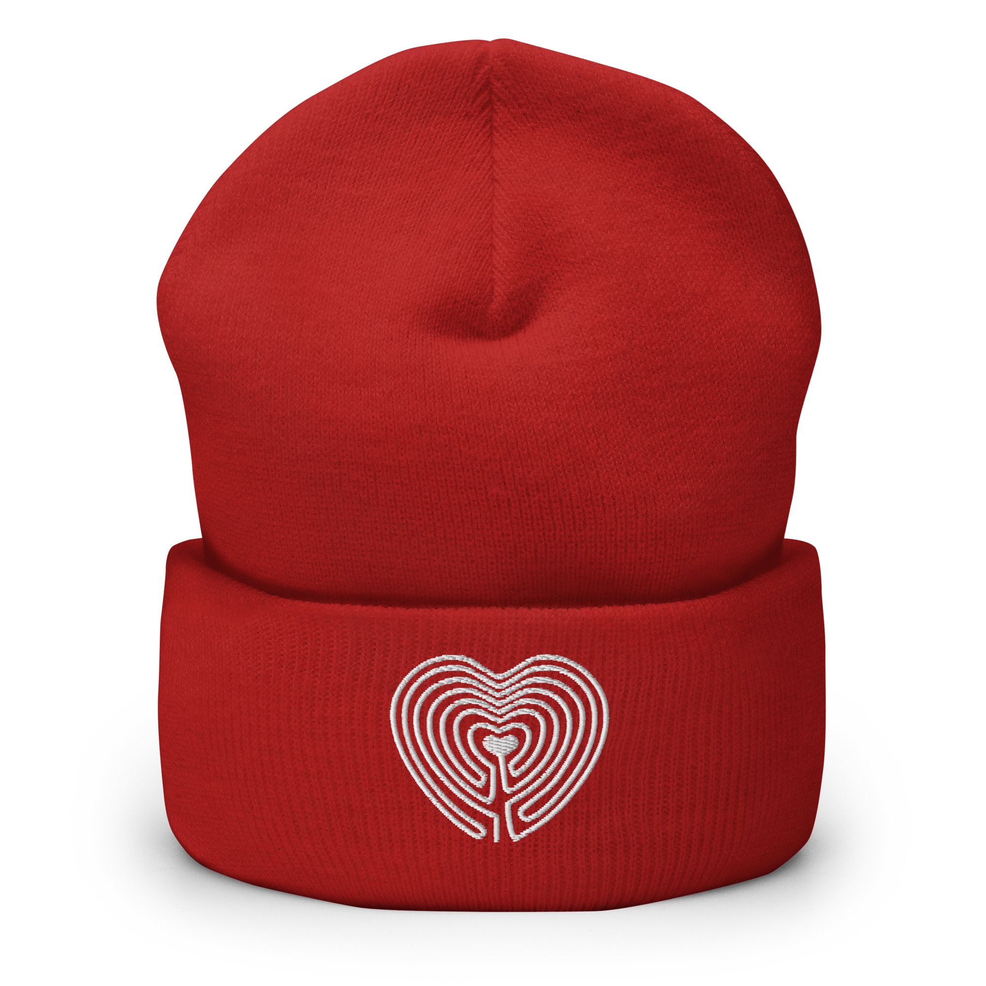 Labyrinth Heart Cuffed Beanie