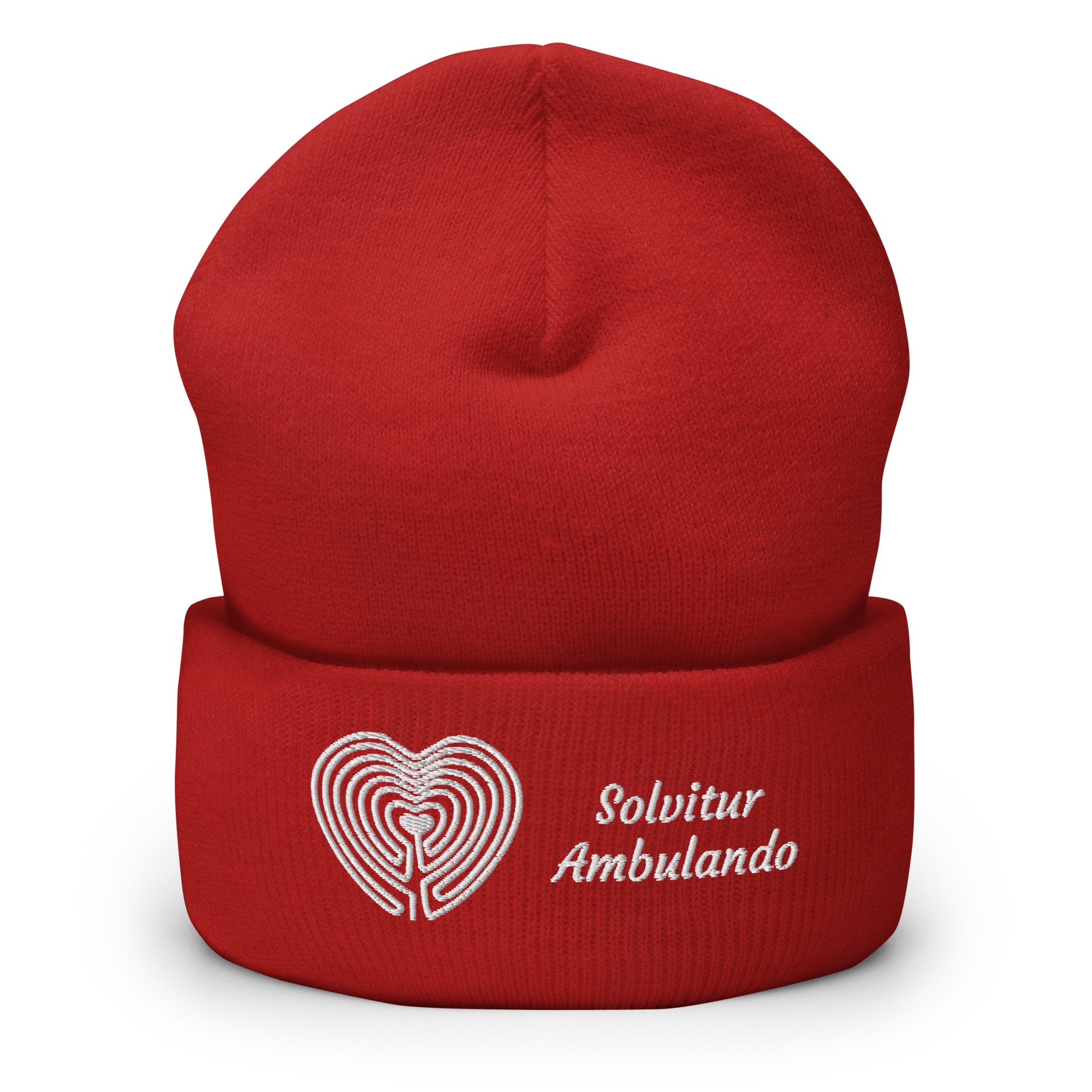 Labyrinth Heart Solvitur Ambulando Cuffed Beanie