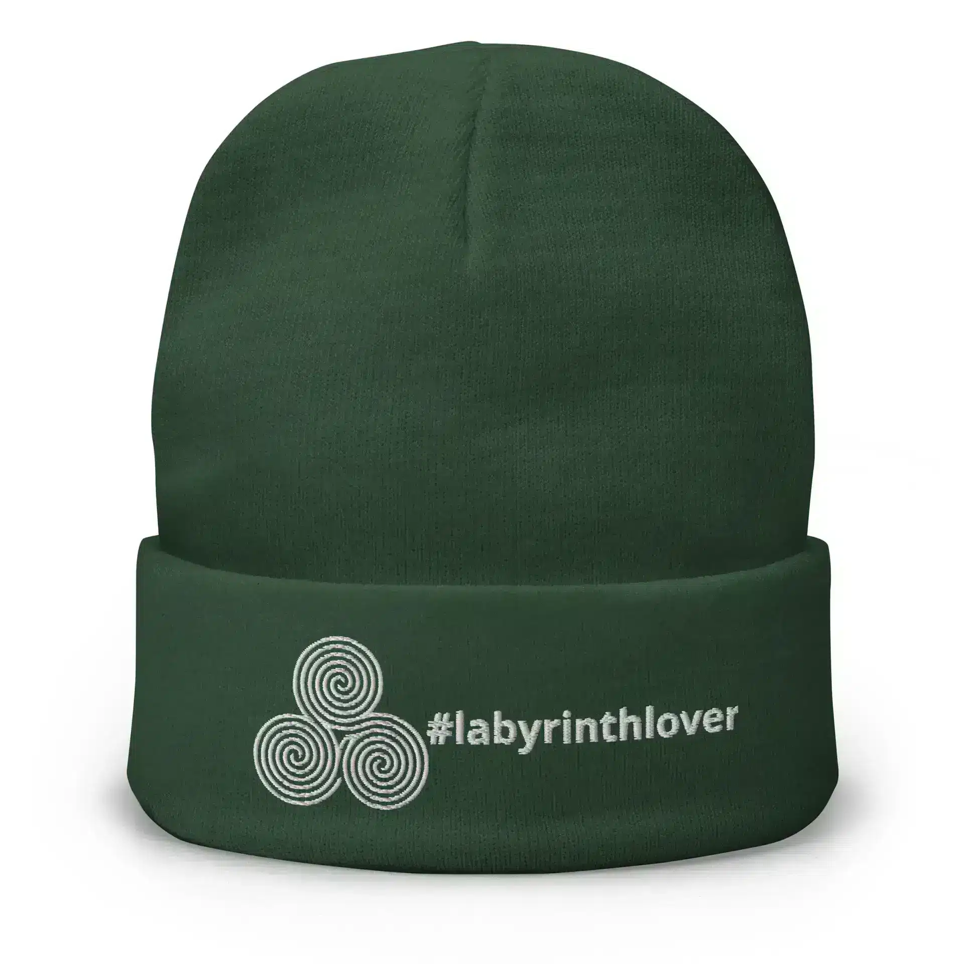 Labyrinth Triple Spiral Labyrinth #labyrinthlover Embroidered Beanie