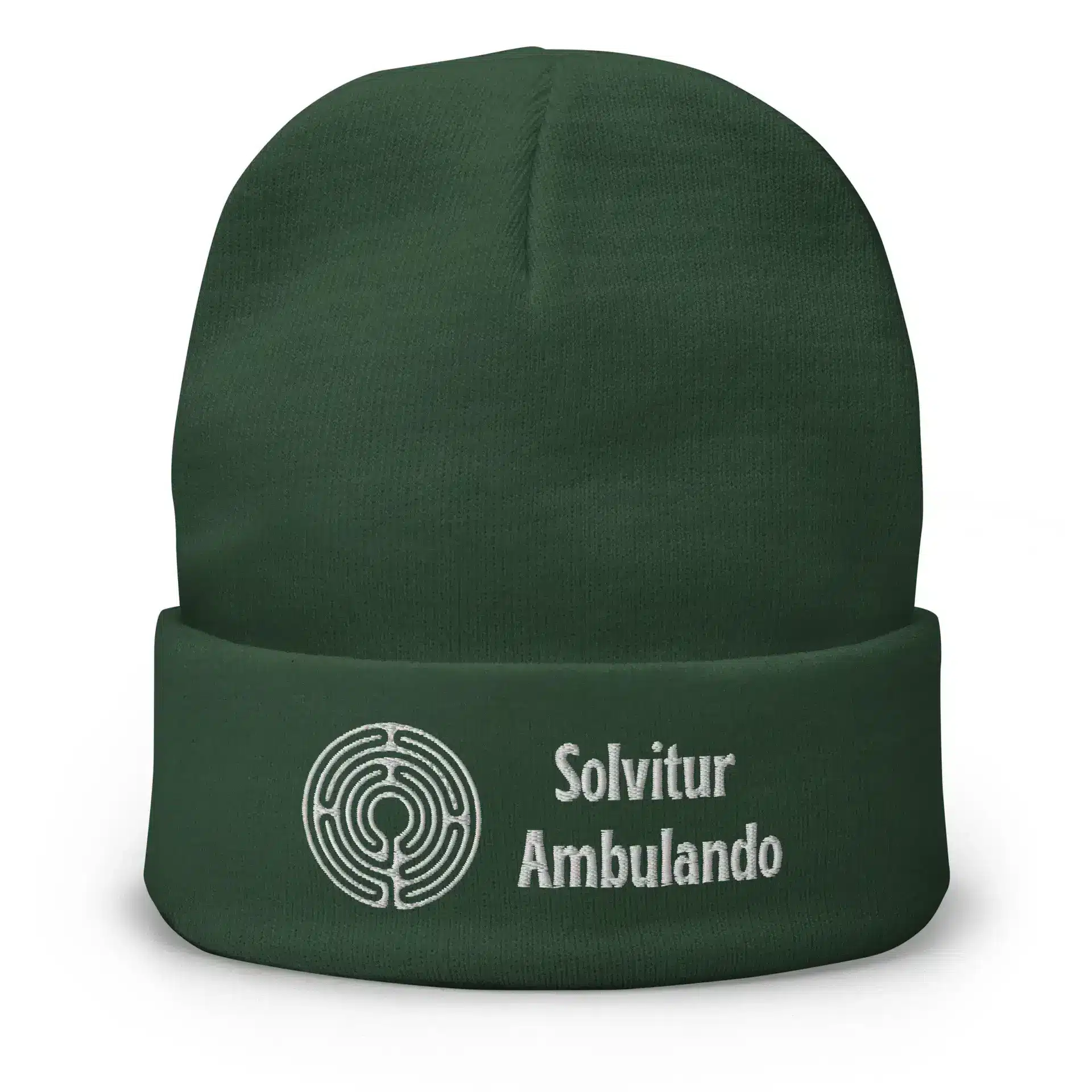 Labyrinth abingdon labyrinth Solvitur Ambulando Embroidered Beanie