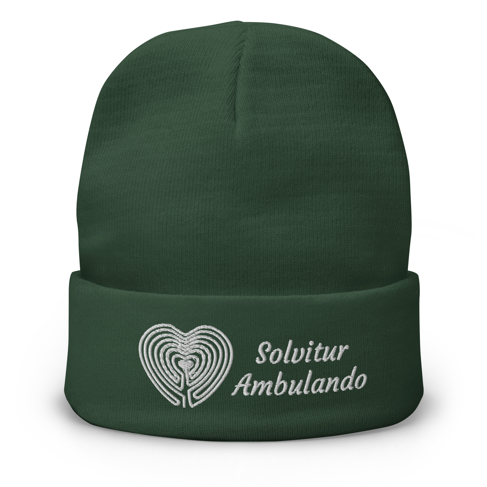 Labyrinth Heart Solvitur Ambulando Embroidered Beanie
