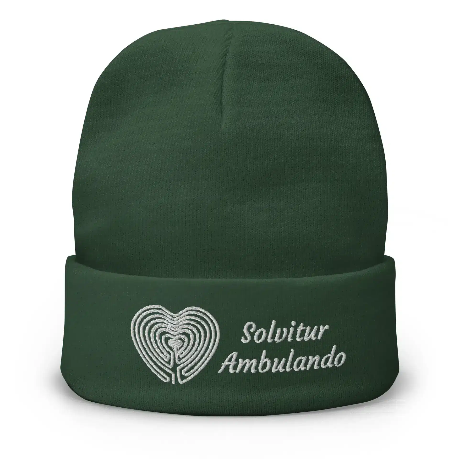 Labyrinth Heart Labyrinth Solvitur Ambulando Embroidered Beanie