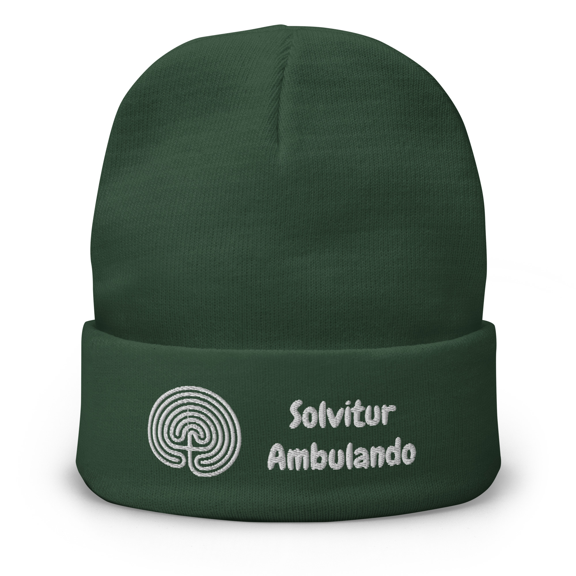 Labyrinth Classical Solvitur Ambulando Embroidered Beanie