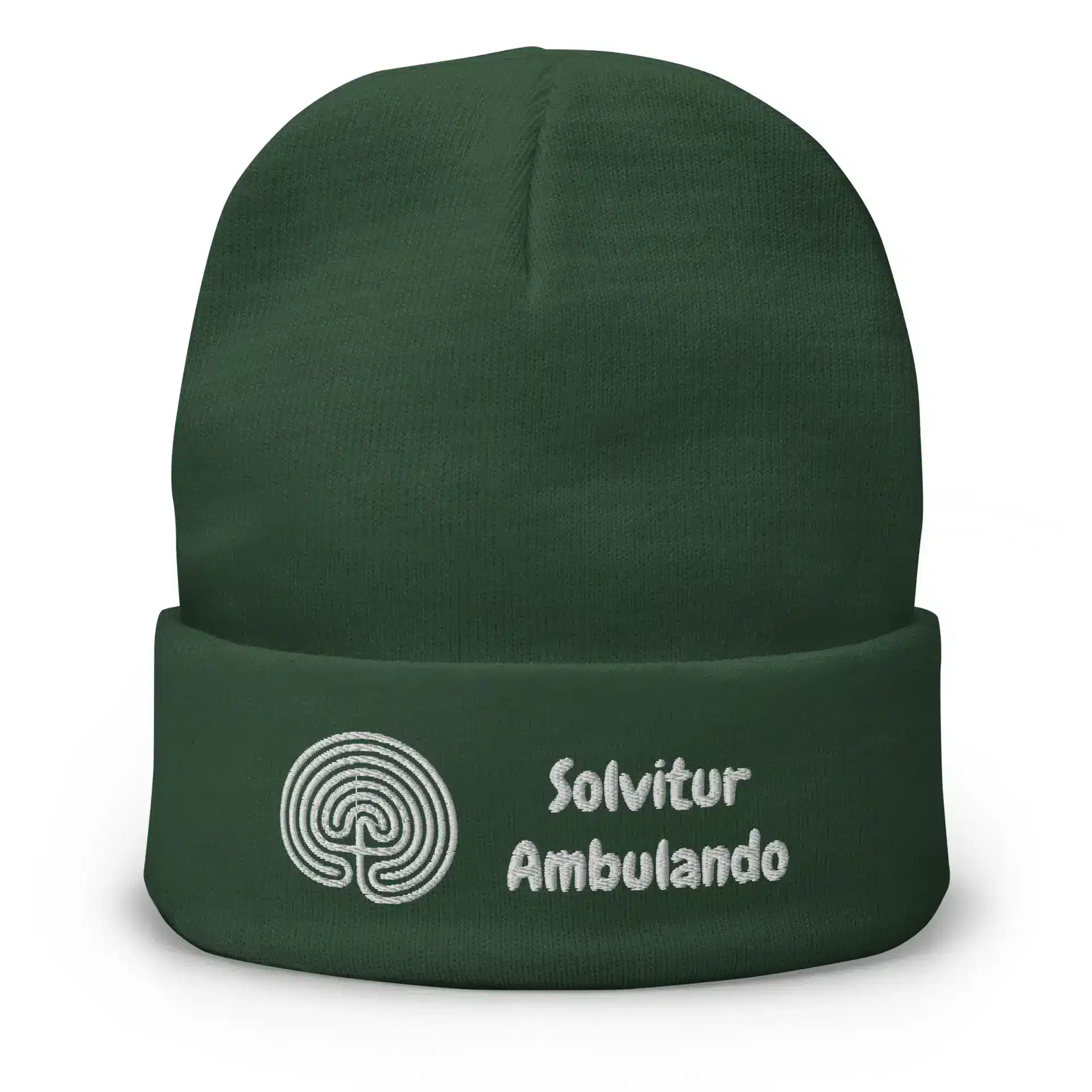 Labyrinth Classical Labyrinth Solvitur Ambulando Embroidered Beanie