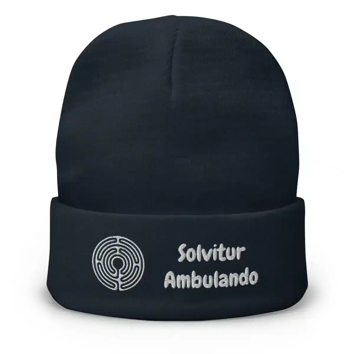 Labyrinth Santa Rosa Labyrinth Solvitur Ambulando Embroidered Beanie