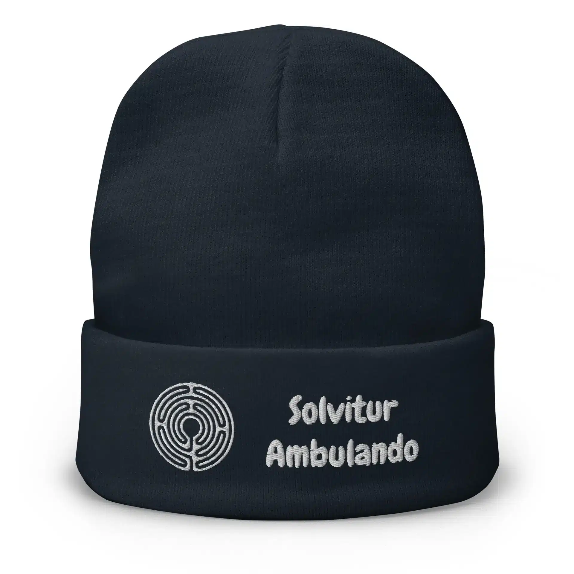 Labyrinth Santa Rosa Labyrinth Solvitur Ambulando Embroidered Beanie