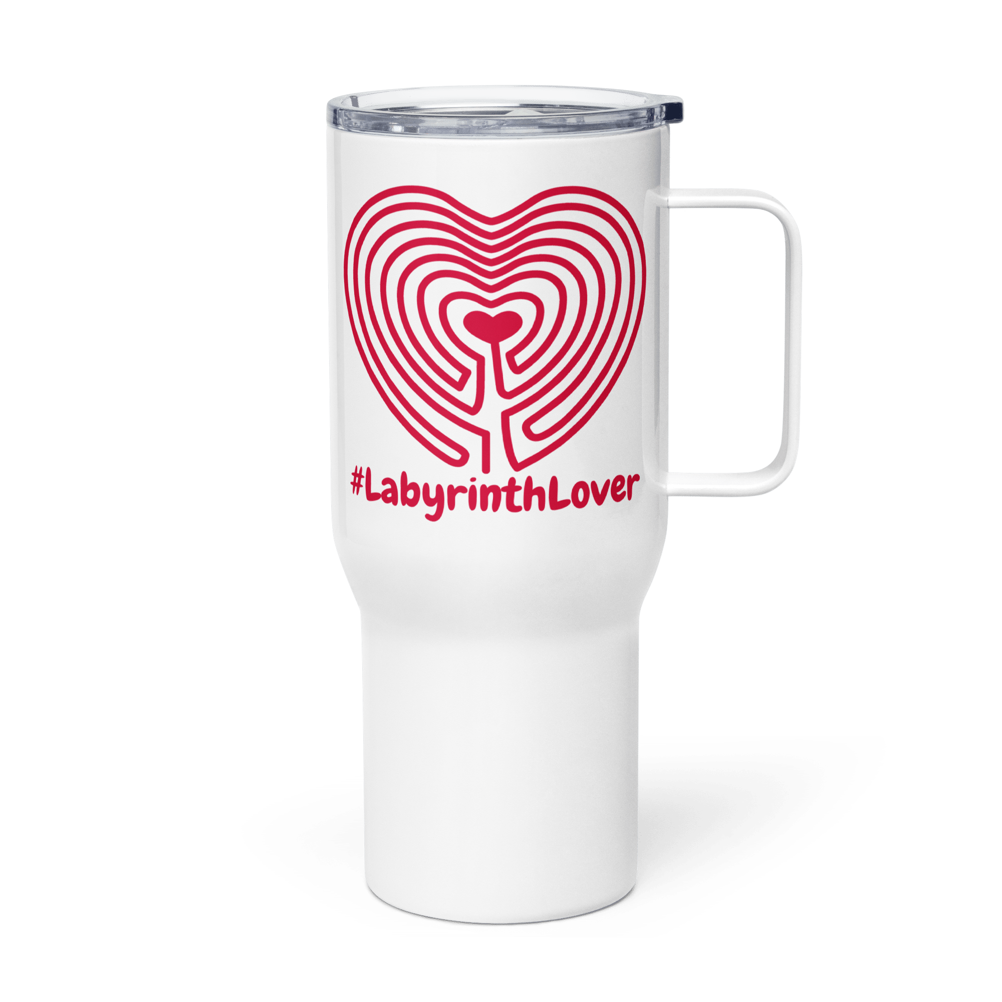 labyrinth heart labyrinth #labyrinthlover travel mug-with-a-handle-white-25-oz-left-6a3fcc048f6cd