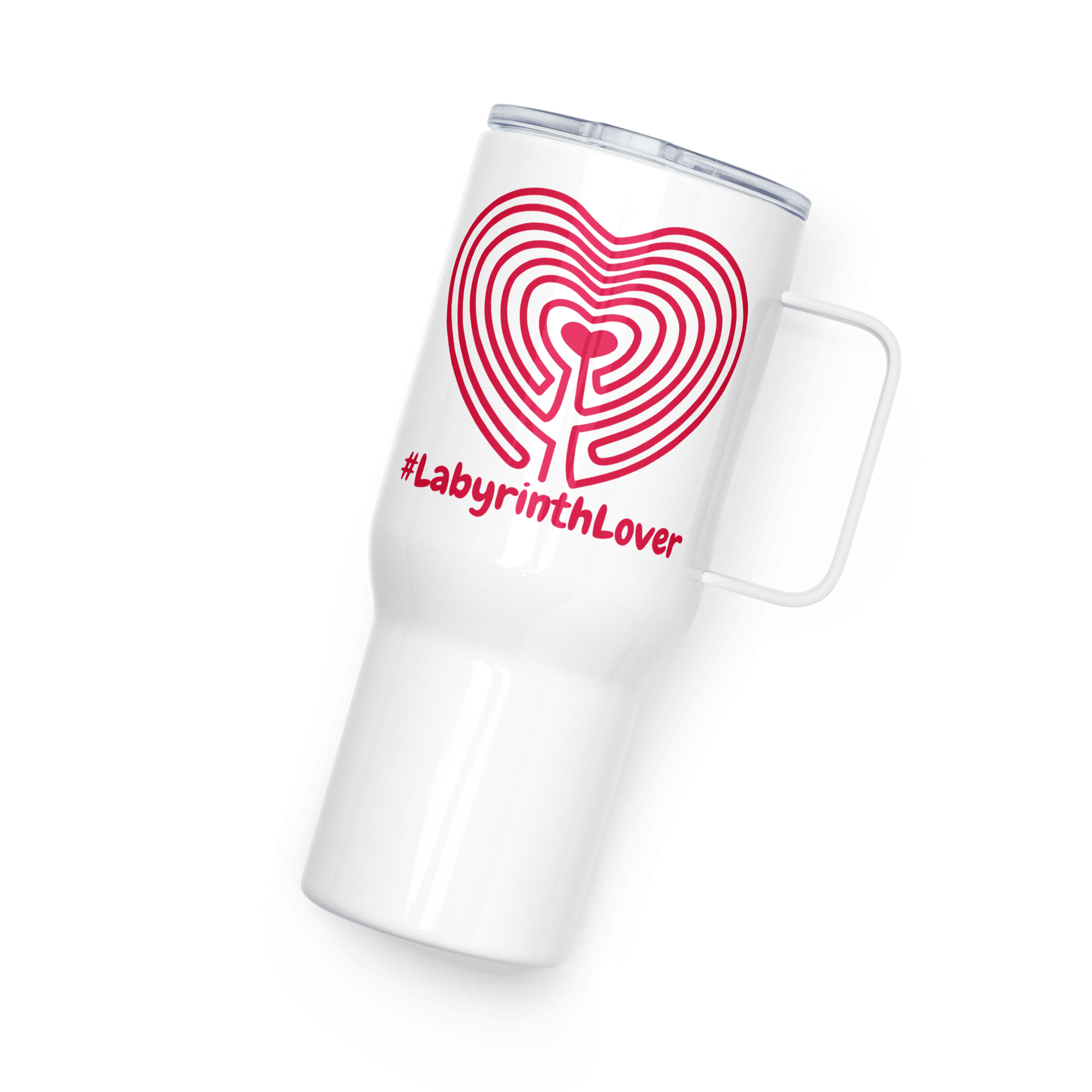 labyrinth heart labyrinth #labyrinthlover travel mug-with-a-handle-white-25-oz-left-6a3fcc048fbd7