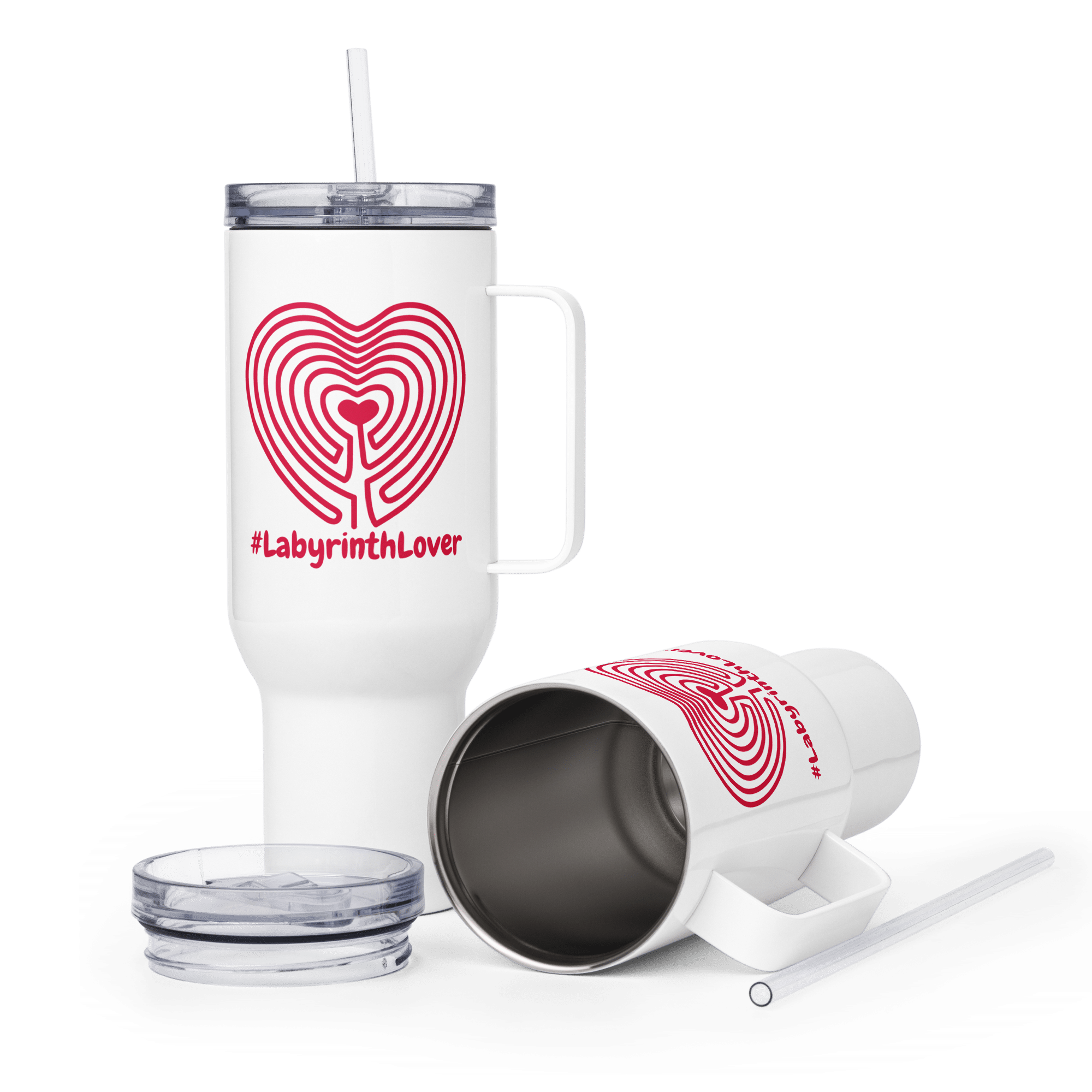 labyrinth heart labyrinth #labyrinthlover travel mug-with-a-handle-white-40-oz-front-6a3fcc04909fa