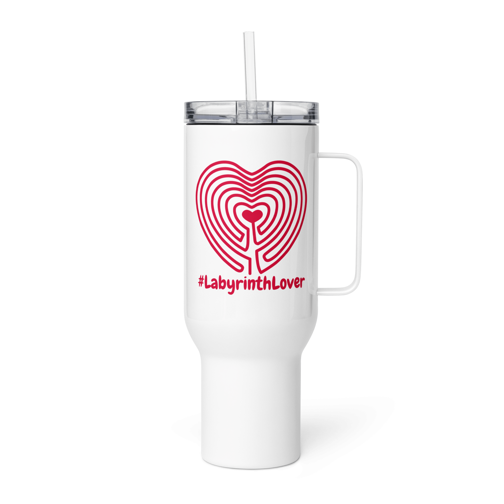 labyrinth heart labyrinth #labyrinthlover travel mug-with-a-handle-white-40-oz-left-6a3fcc0490220