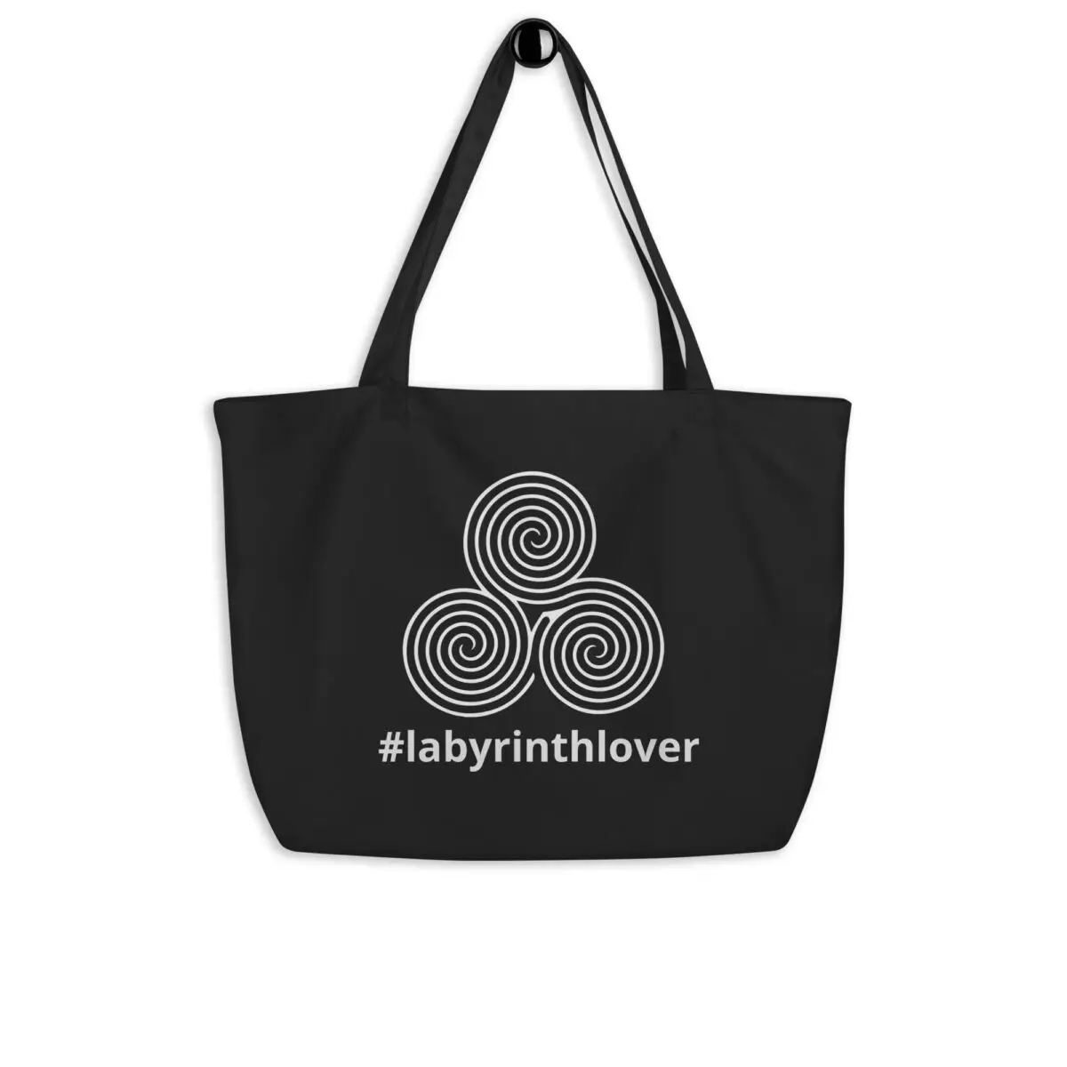 Labyrinth Triple Spiral Labyrinth #labyrinthlover Large organic tote bag