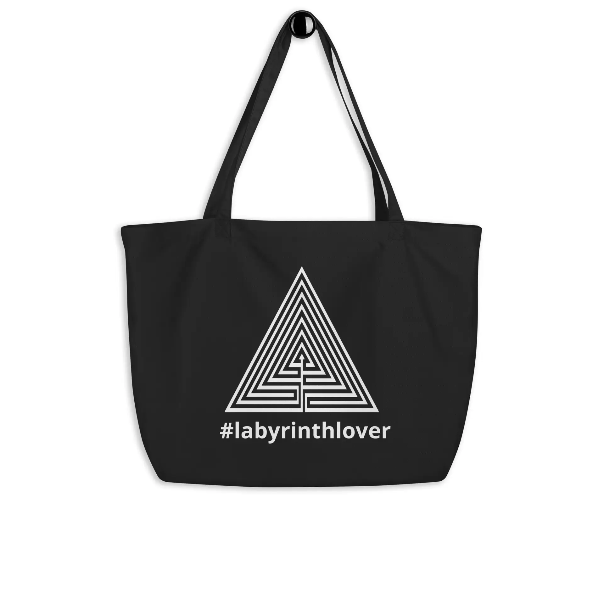 Labyrinth Triangle Labyrinth #labyrinthlover Large organic tote bag