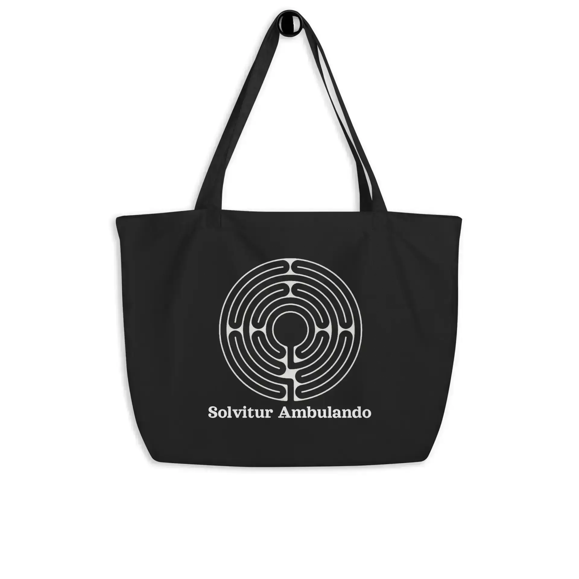 Labyrinth Santa Rosa Labyrinth Solvitur Ambulando Large organic tote bag
