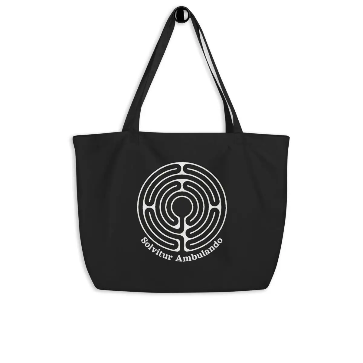 Labyrinth abingdon labyrinth Solvitur Ambulando Large organic tote bag