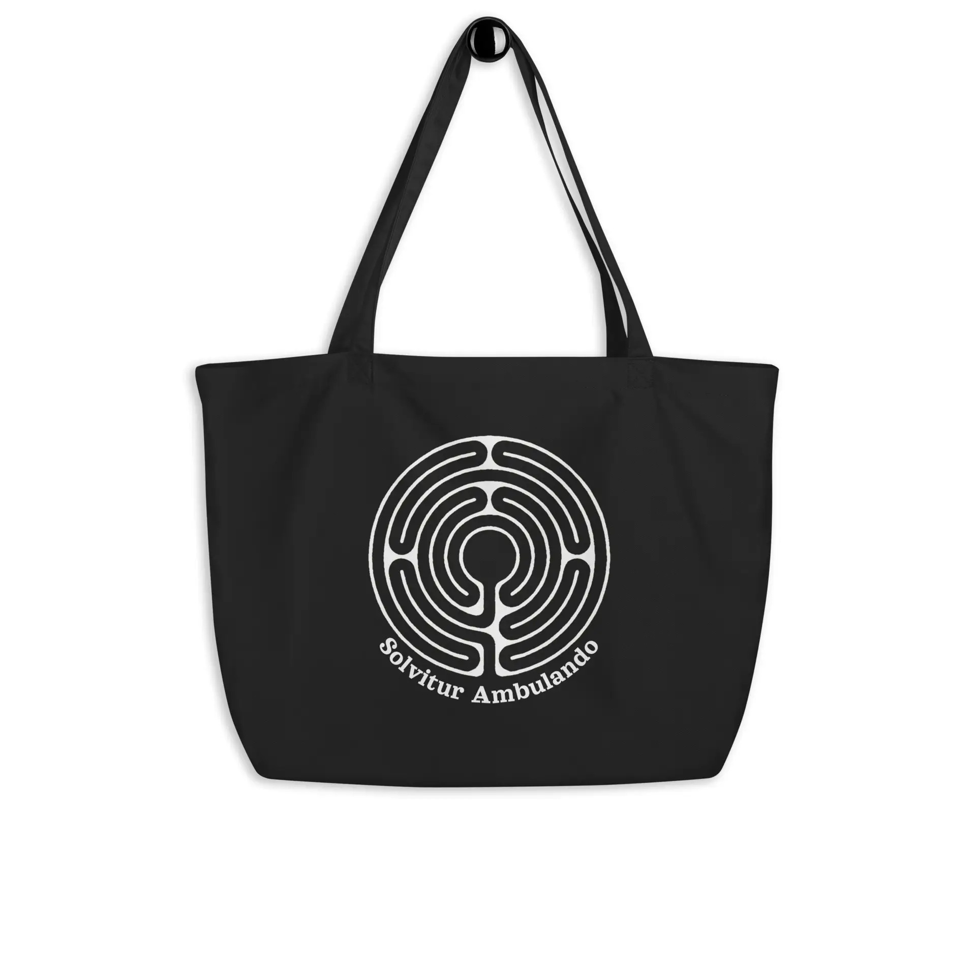 Labyrinth abingdon labyrinth Solvitur Ambulando Large organic tote bag