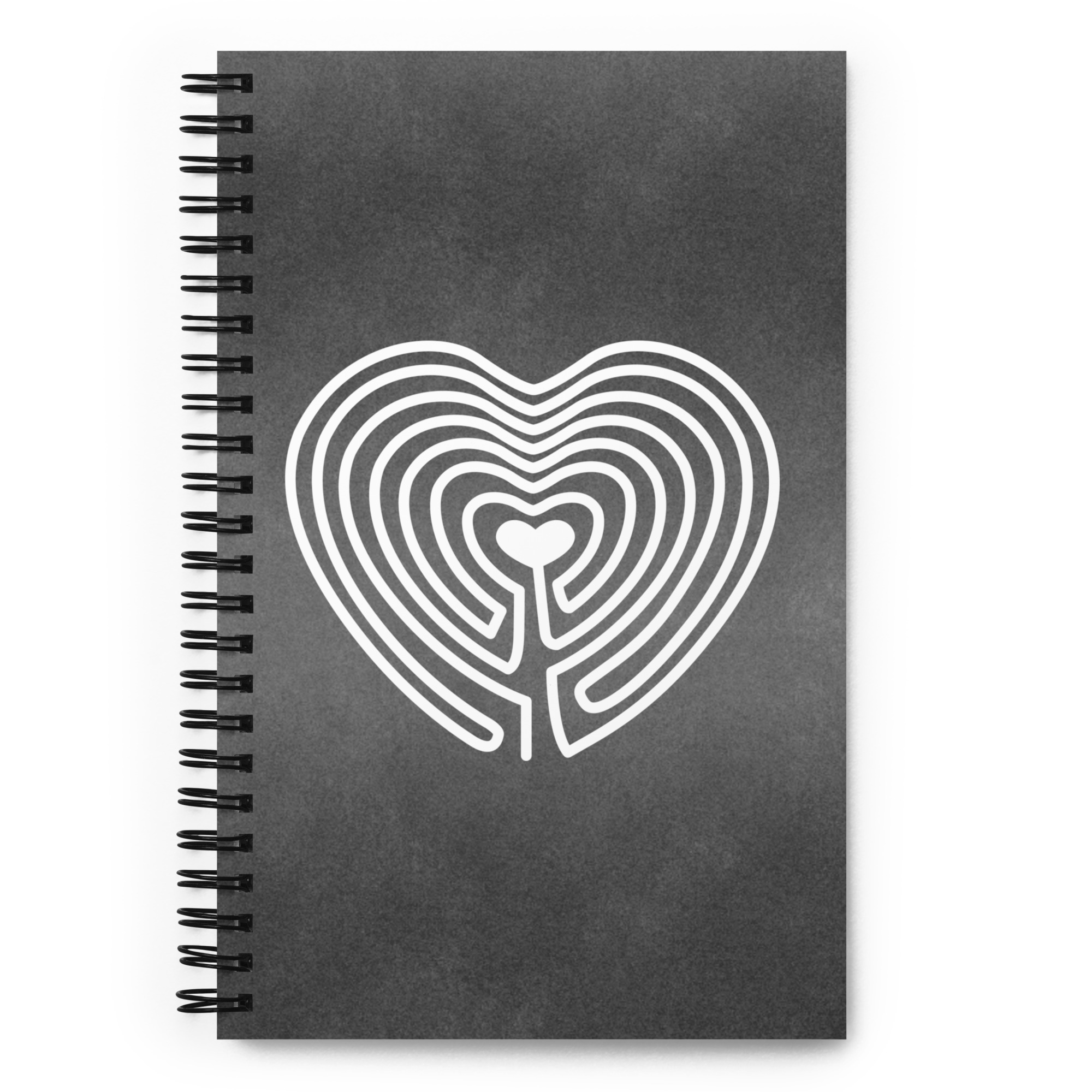 Labyrinth Heart Spiral notebook