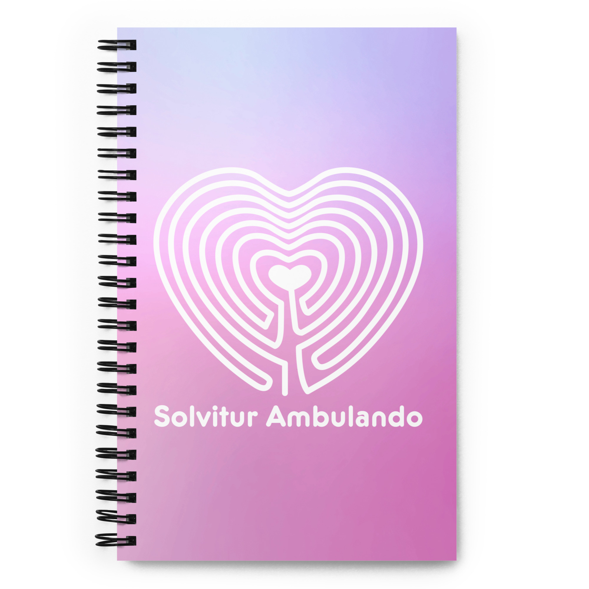 Labyrinth Heart Solvitur Ambulando Spiral notebook