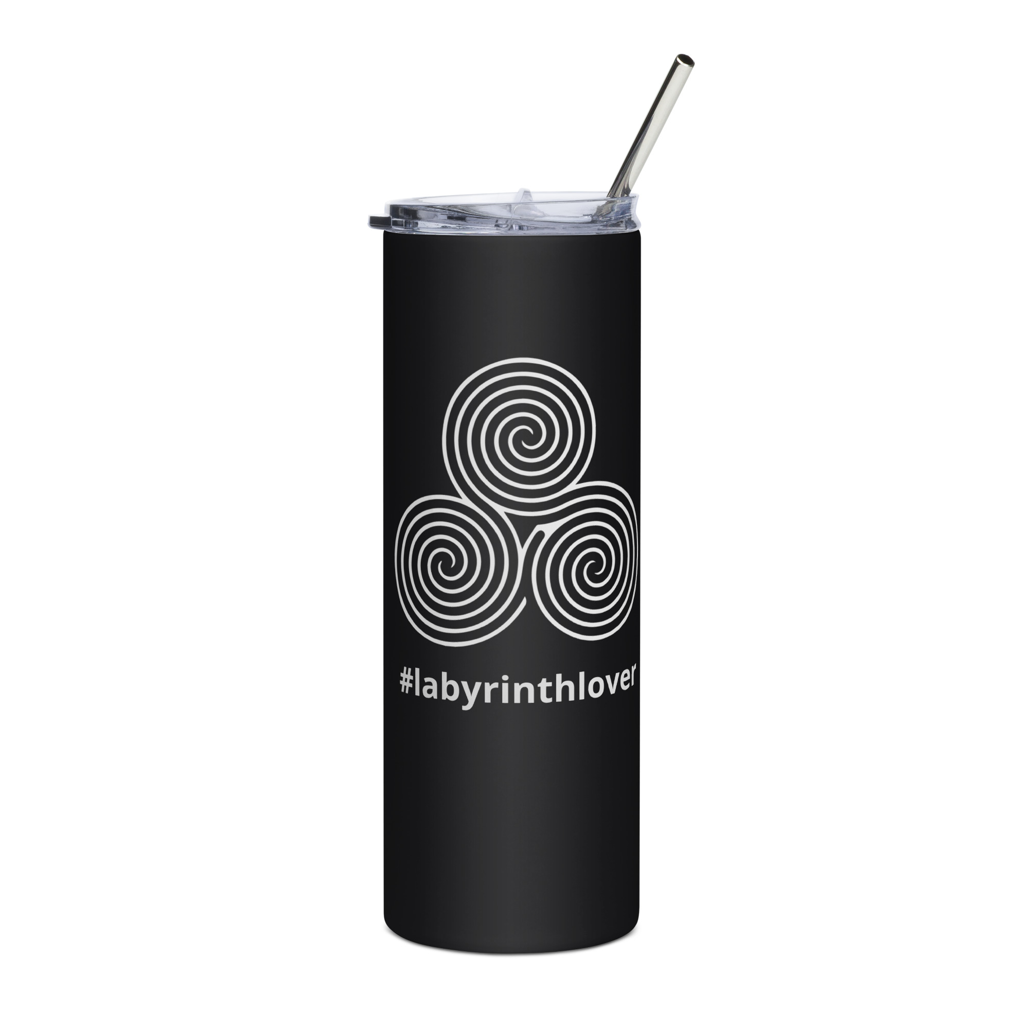 Labyrinth Triple Spiral #labyrinthlover (v2) Stainless steel tumbler