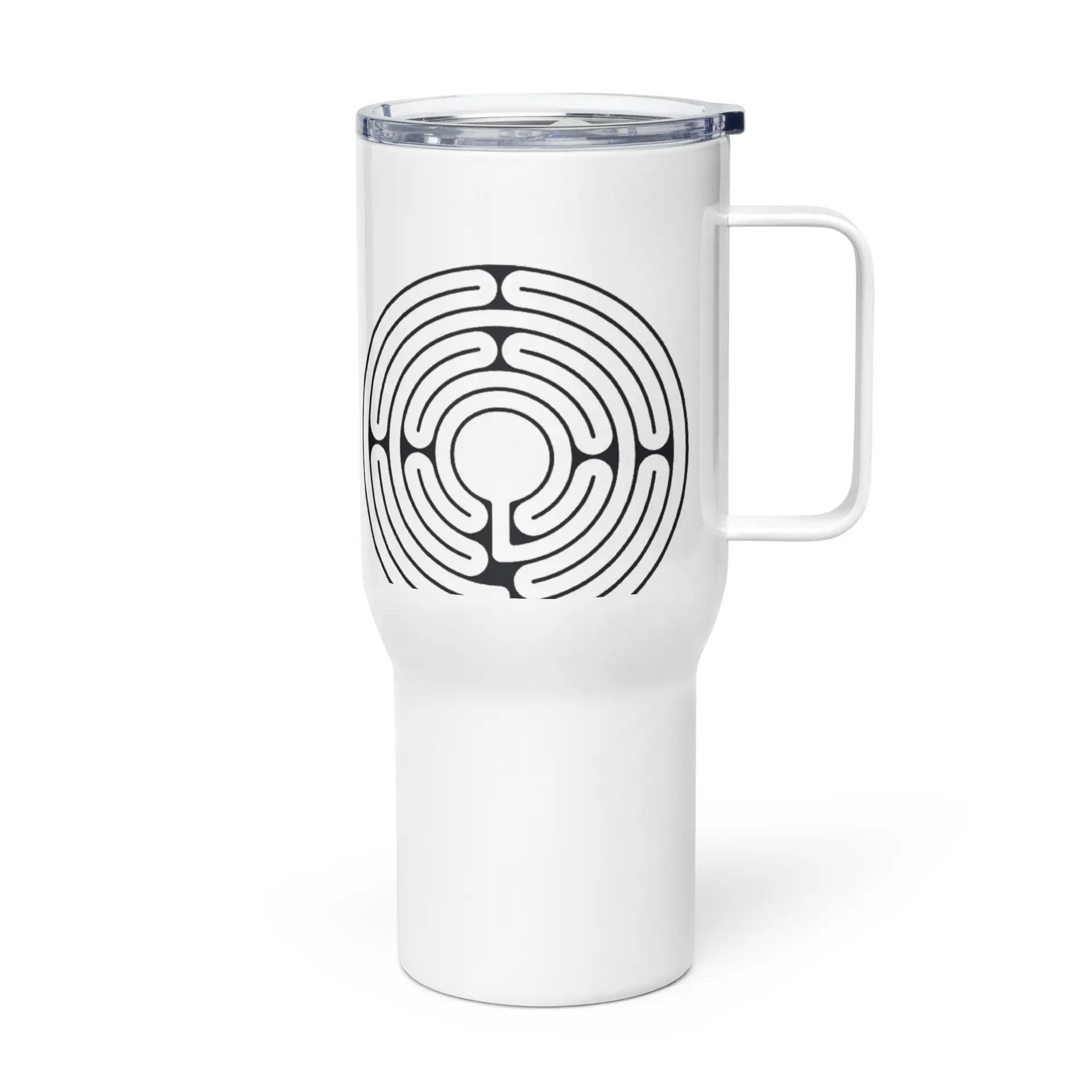 Labyrinth Santa Rosa Labyrinth Solvitur Ambulando Travel mug with a handle