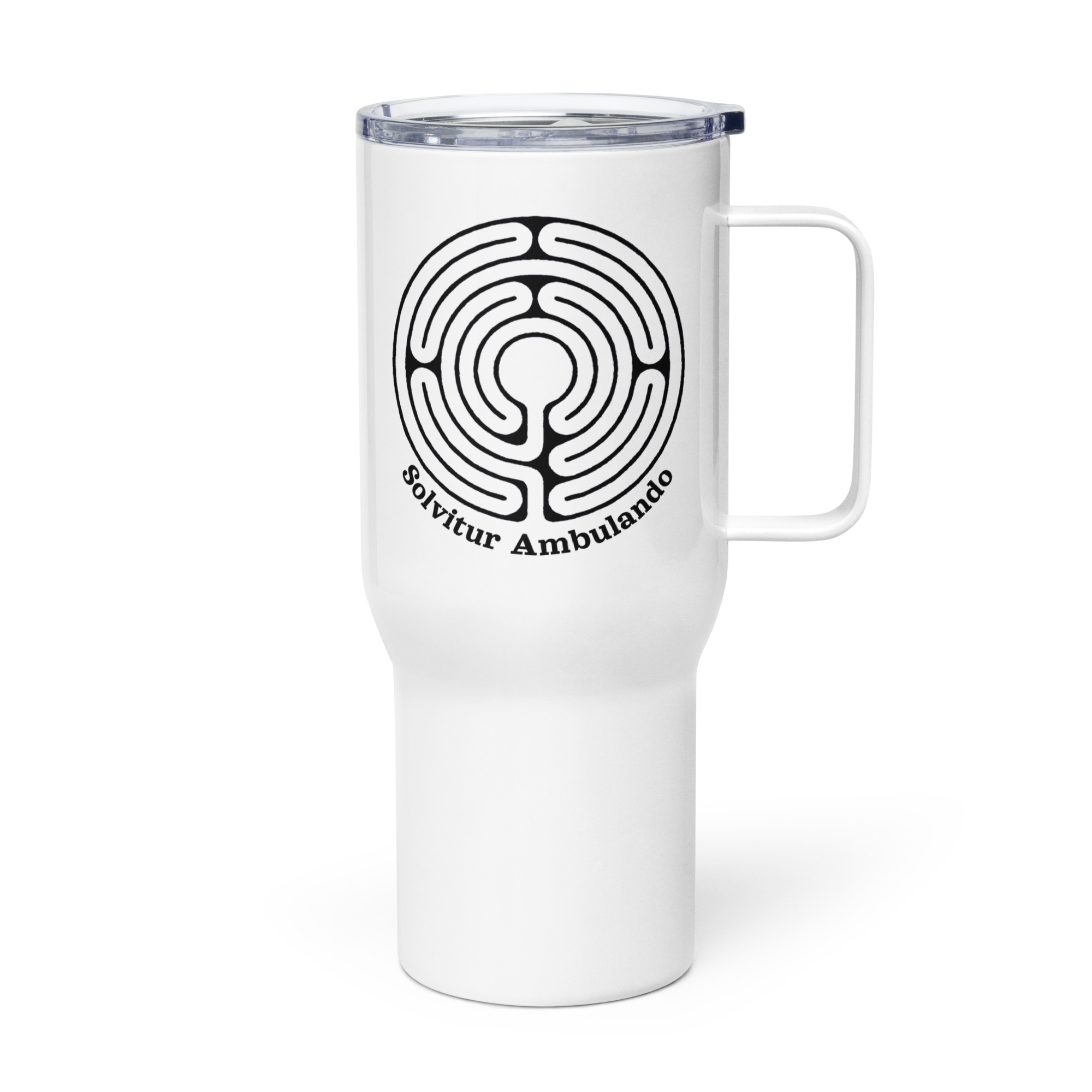 Labyrinth Abingdon Solvitur Ambulando Travel mug with a handle