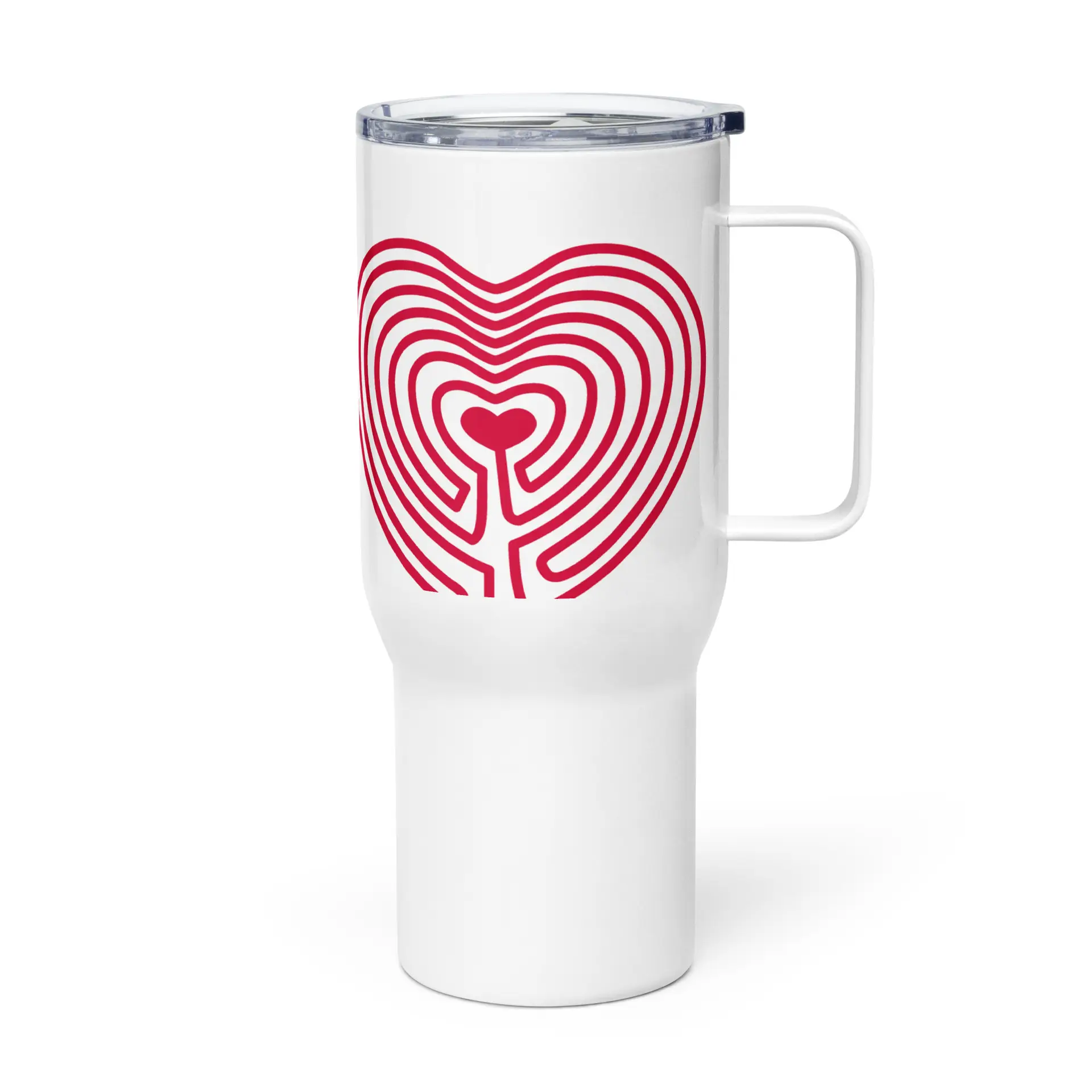 Labyrinth Heart Labyrinth #labyrinthlover Travel mug with a handle