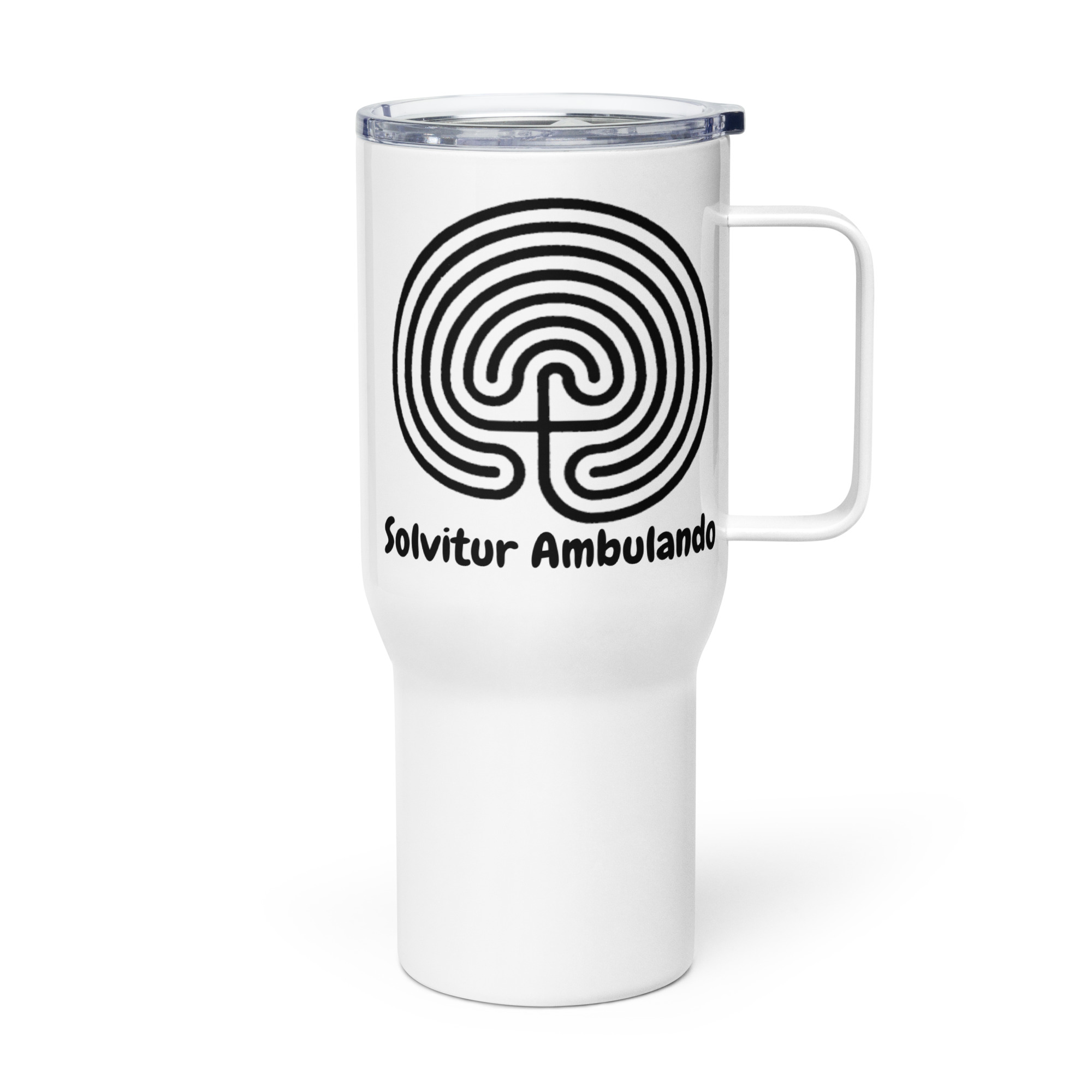 Labyrinth Classical Solvitur Ambulando Travel mug with a handle