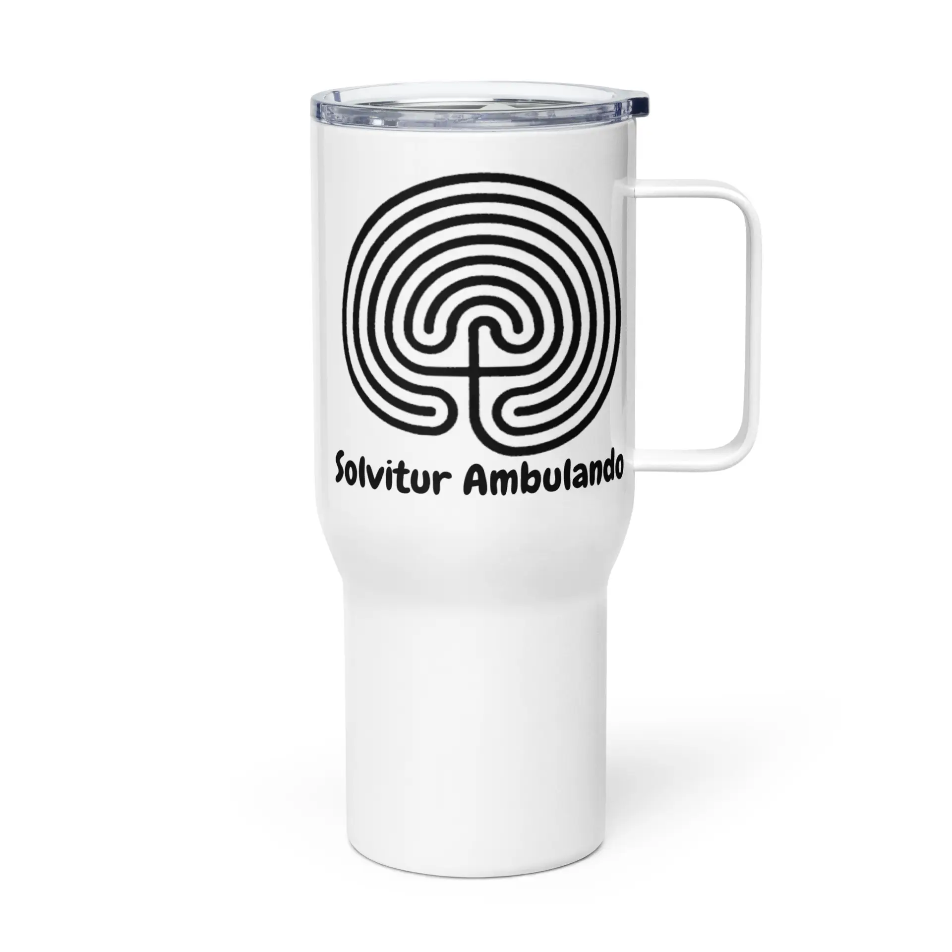 Labyrinth Classical Labyrinth Solvitur Ambulando Travel mug with a handle