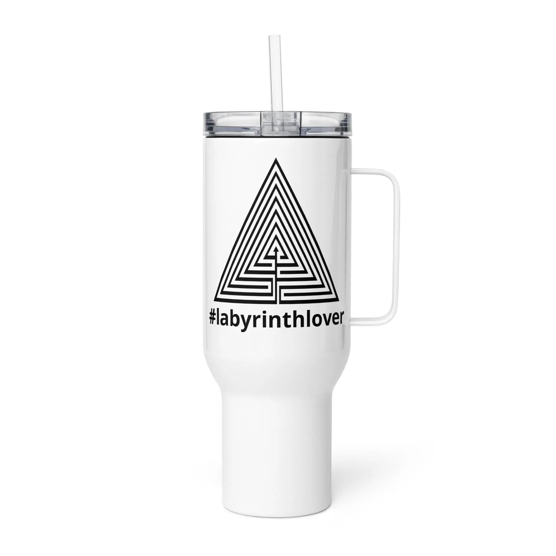 Labyrinth Triangle Labyrinth #labyrinthlover Travel mug with a handle