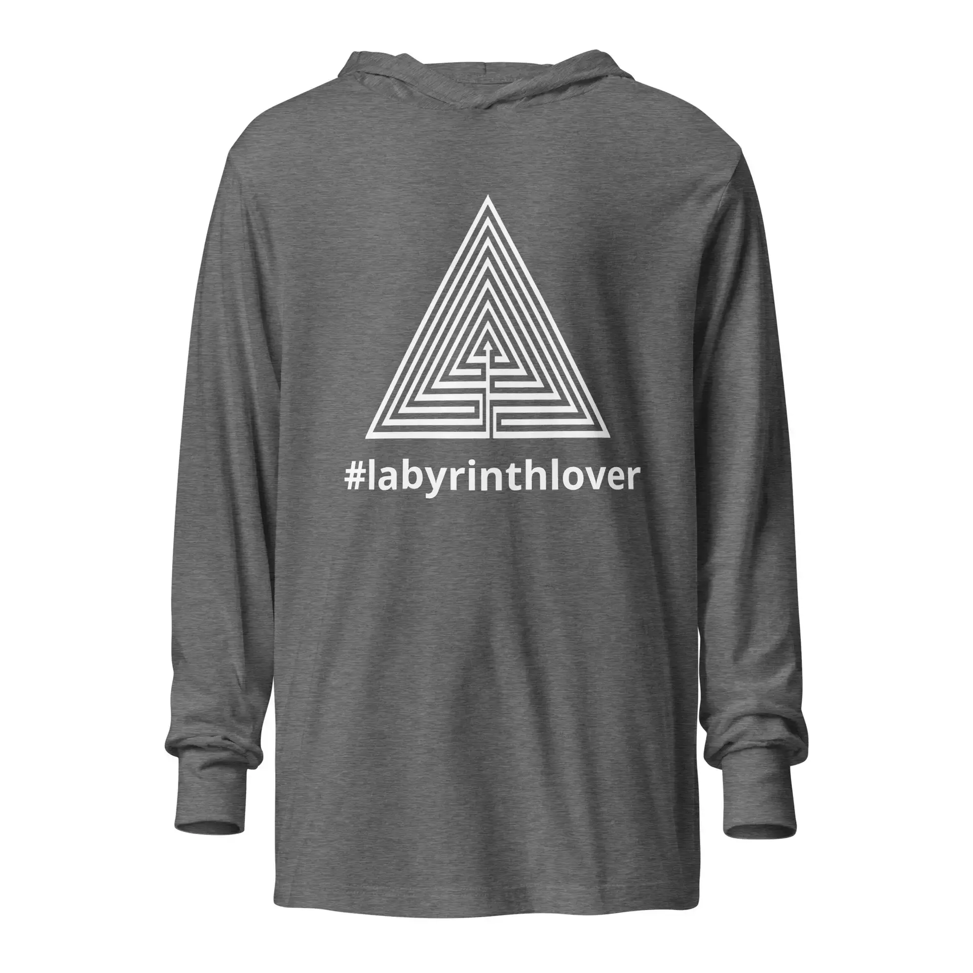 Labyrinth Triangle Labyrinth #labyrinthlover Hooded long-sleeve tee