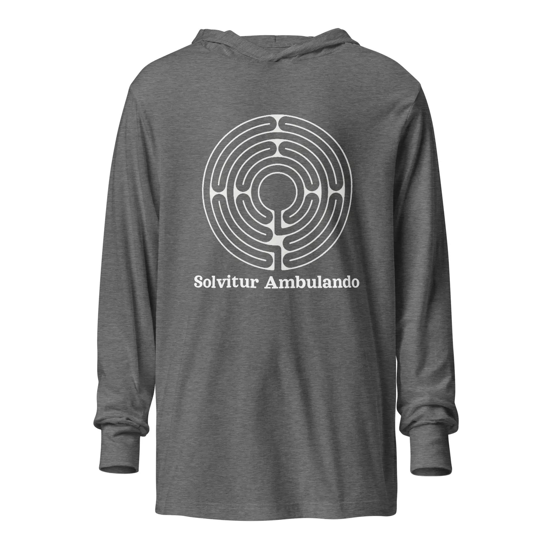 Labyrinth Santa Rosa Labyrinth Solvitur Ambulando Hooded long-sleeve tee
