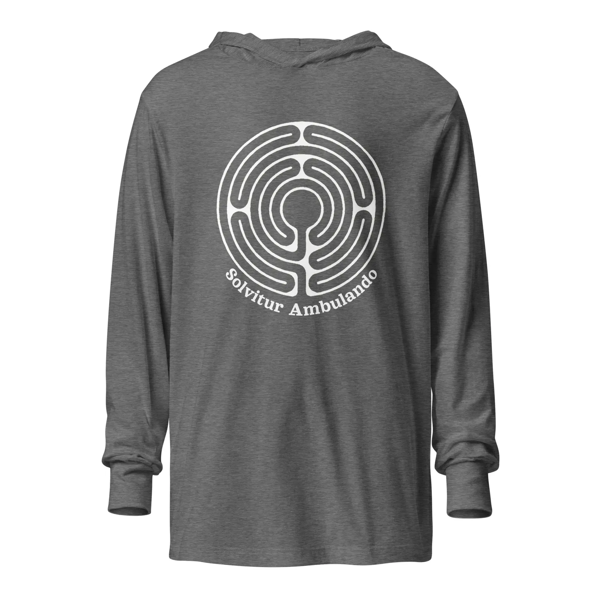 Labyrinth abingdon labyrinth Solvitur Ambulando Hooded long-sleeve tee
