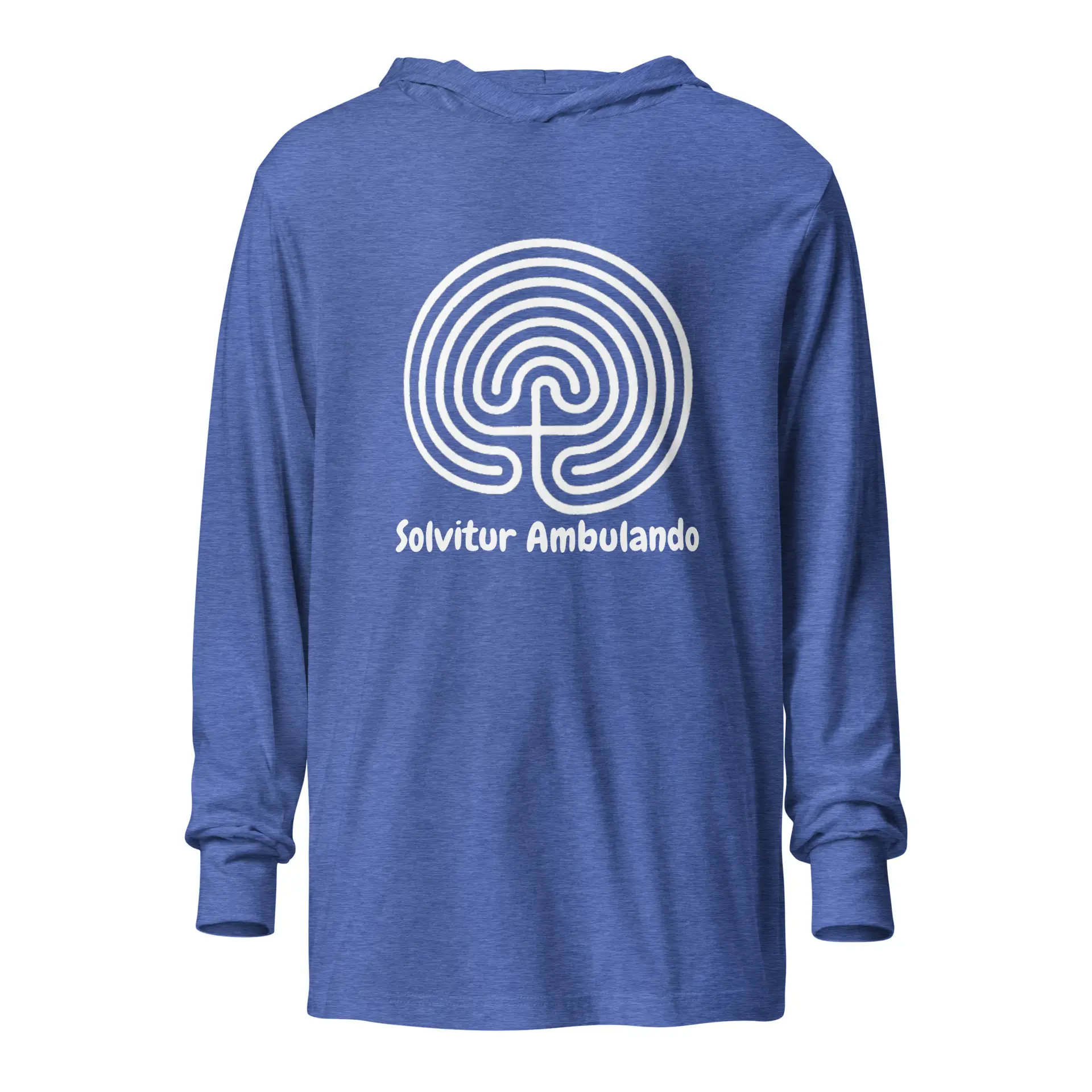 Labyrinth Classical Labyrinth Solvitur Ambulando Hooded long-sleeve tee