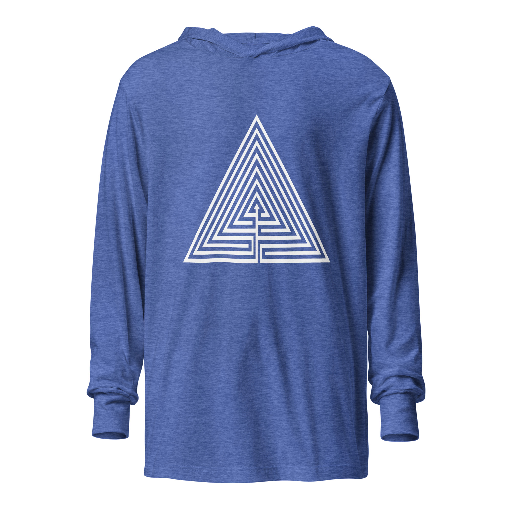 Labyrinth Triangle Hooded long-sleeve tee