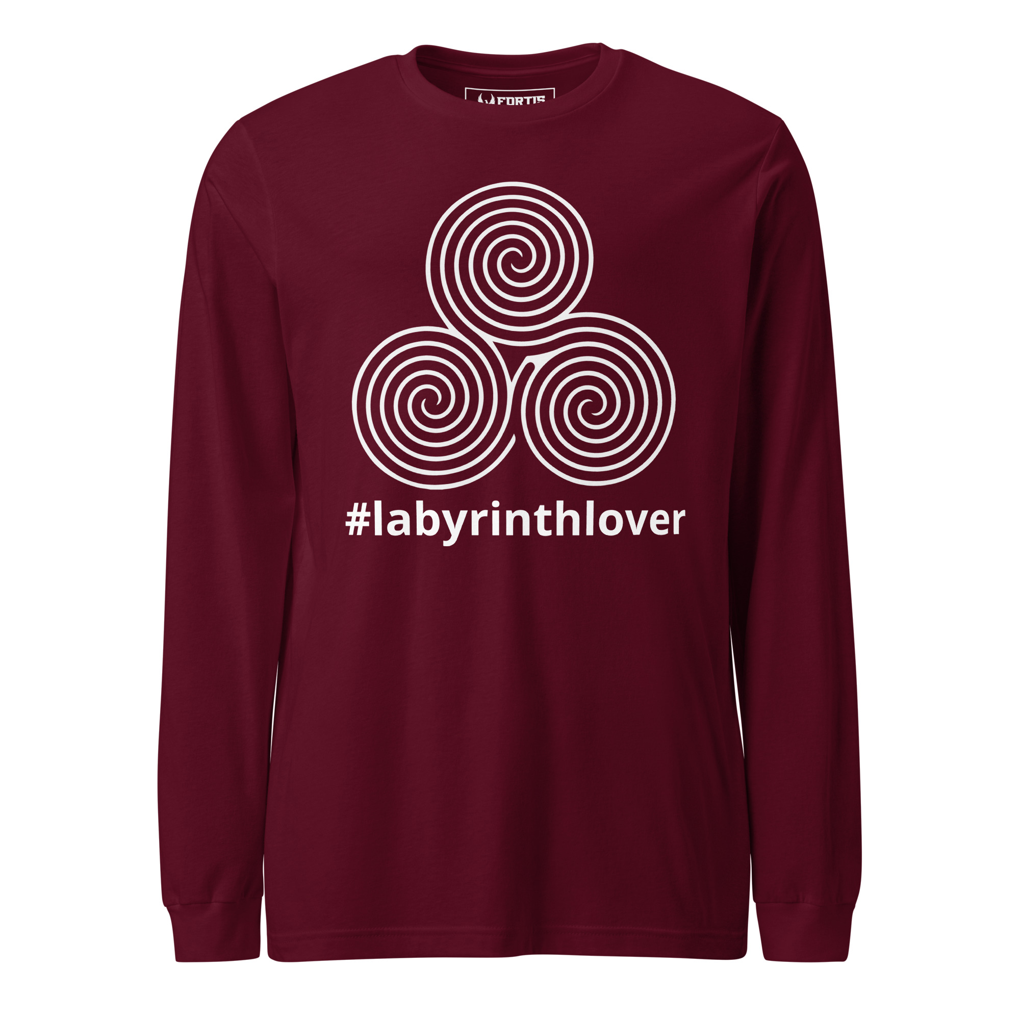 Labyrinth Triple Spiral #labyrinthlover Long Sleeve Tee
