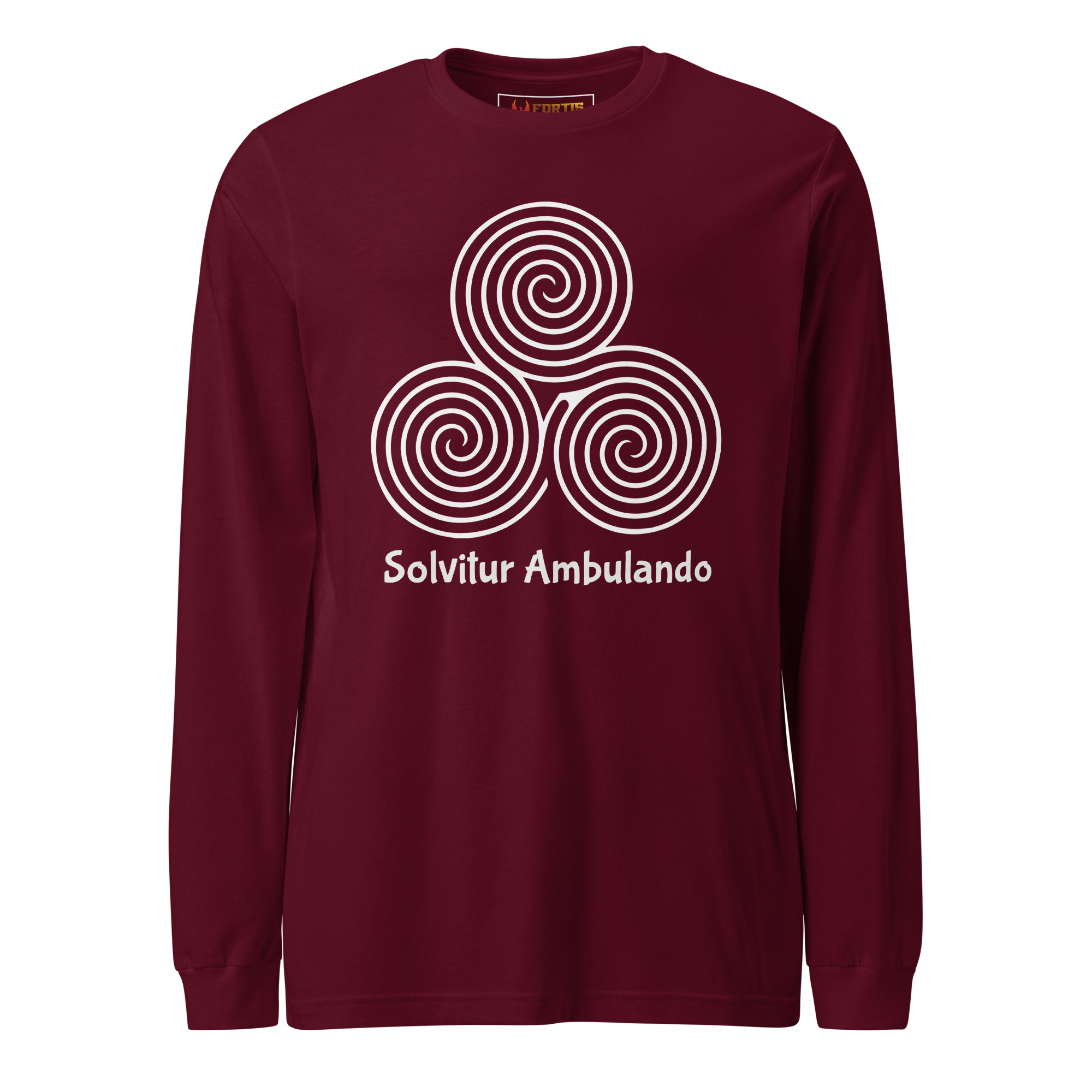 Labyrinth Triple Spiral Solvitur Ambulando Long Sleeve Tee