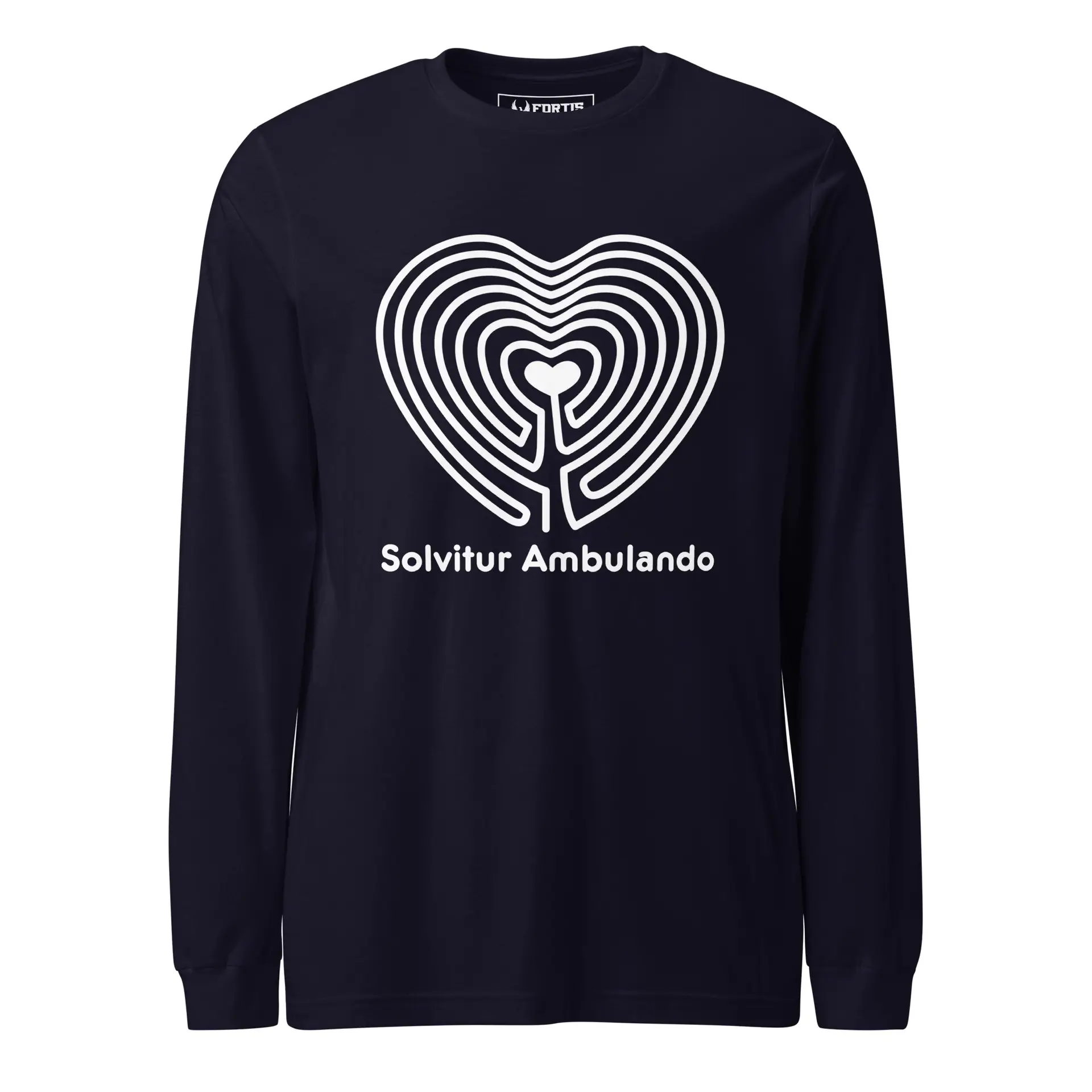Labyrinth Heart Labyrinth Solvitur Ambulando Unisex Long Sleeve Tee