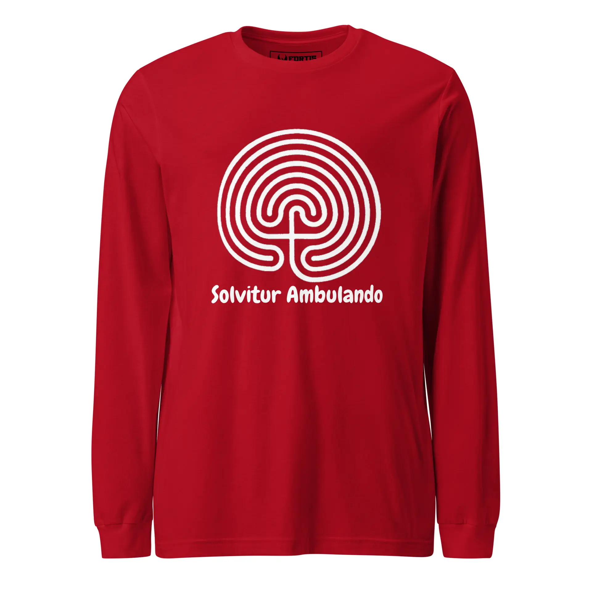 Labyrinth Classical Labyrinth Solvitur Ambulando Unisex Long Sleeve Tee
