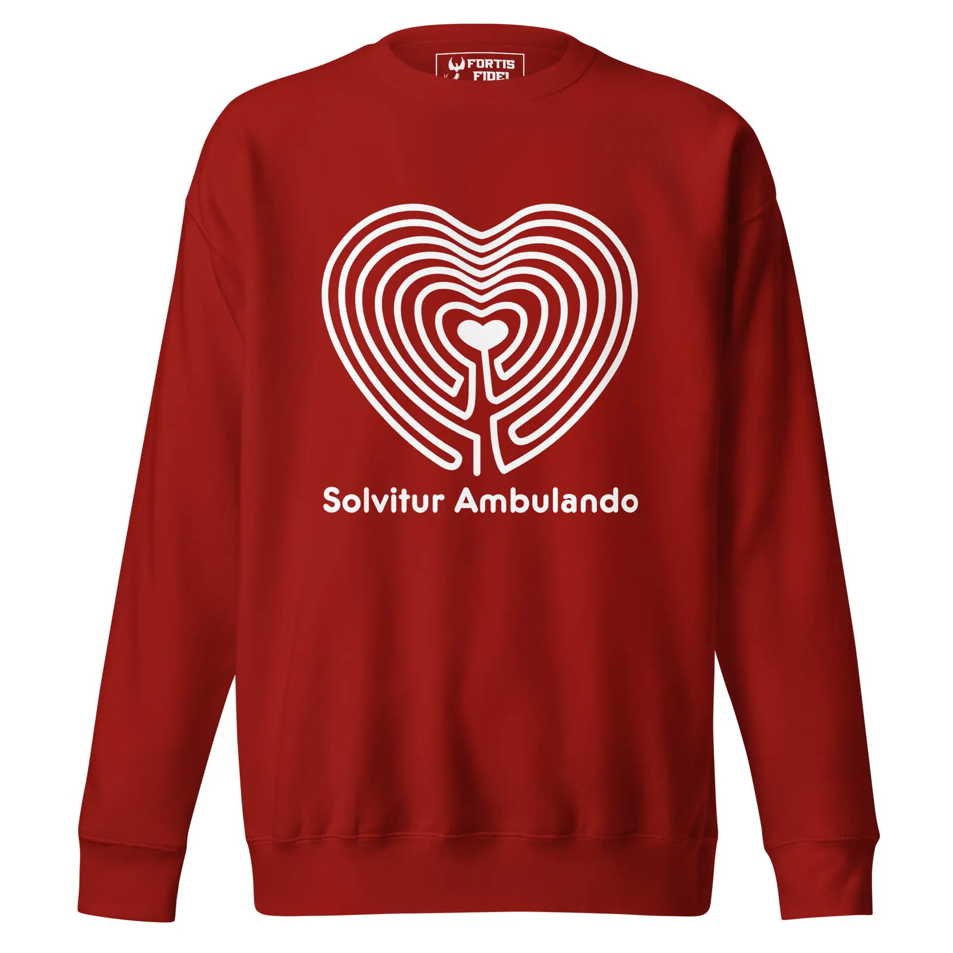 Labyrinth Heart Labyrinth Solvitur Ambulando Unisex Premium Sweatshirt